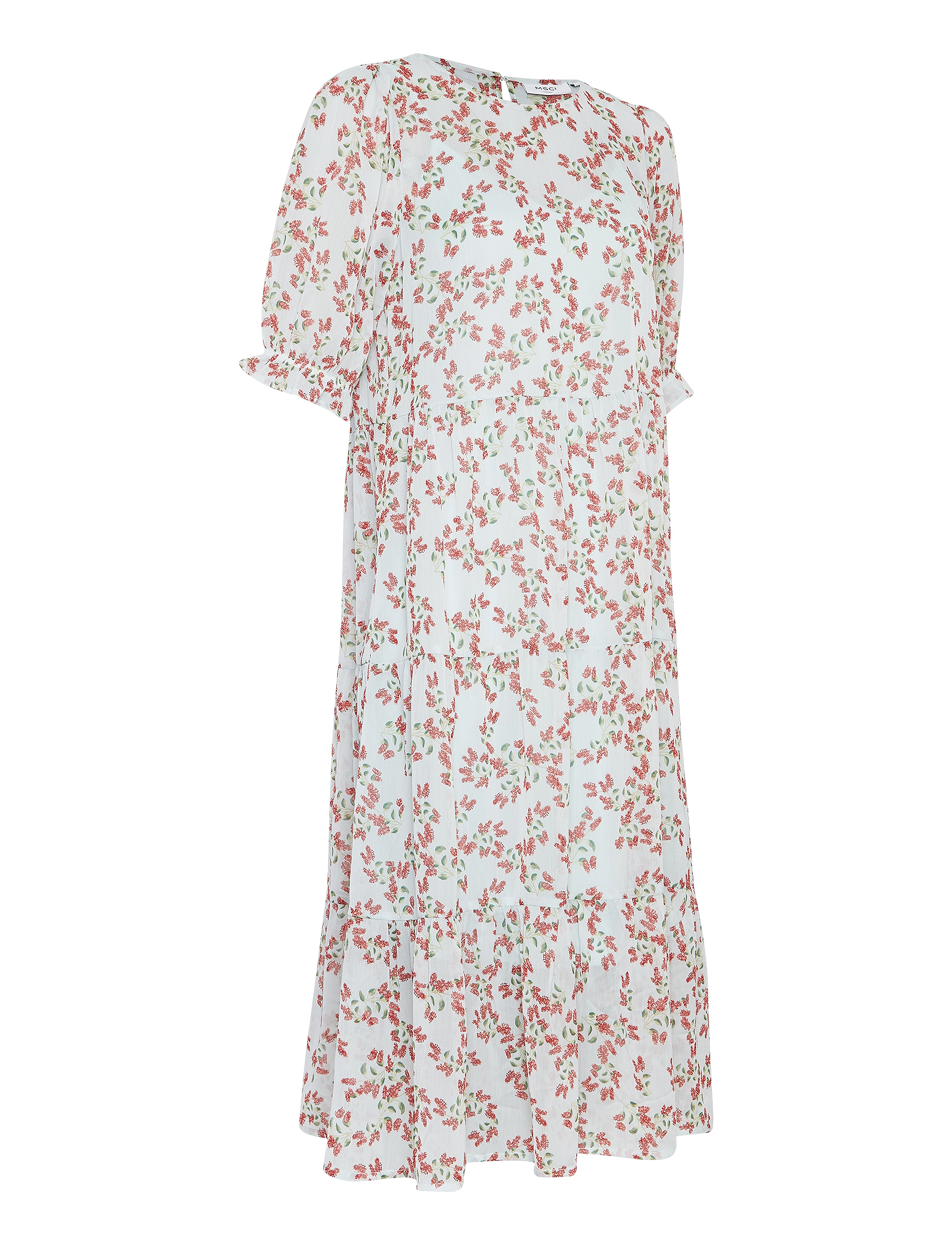 MSCH Copenhagen - MSCHSatina SS Dress AOP - pomegranate flw - 2