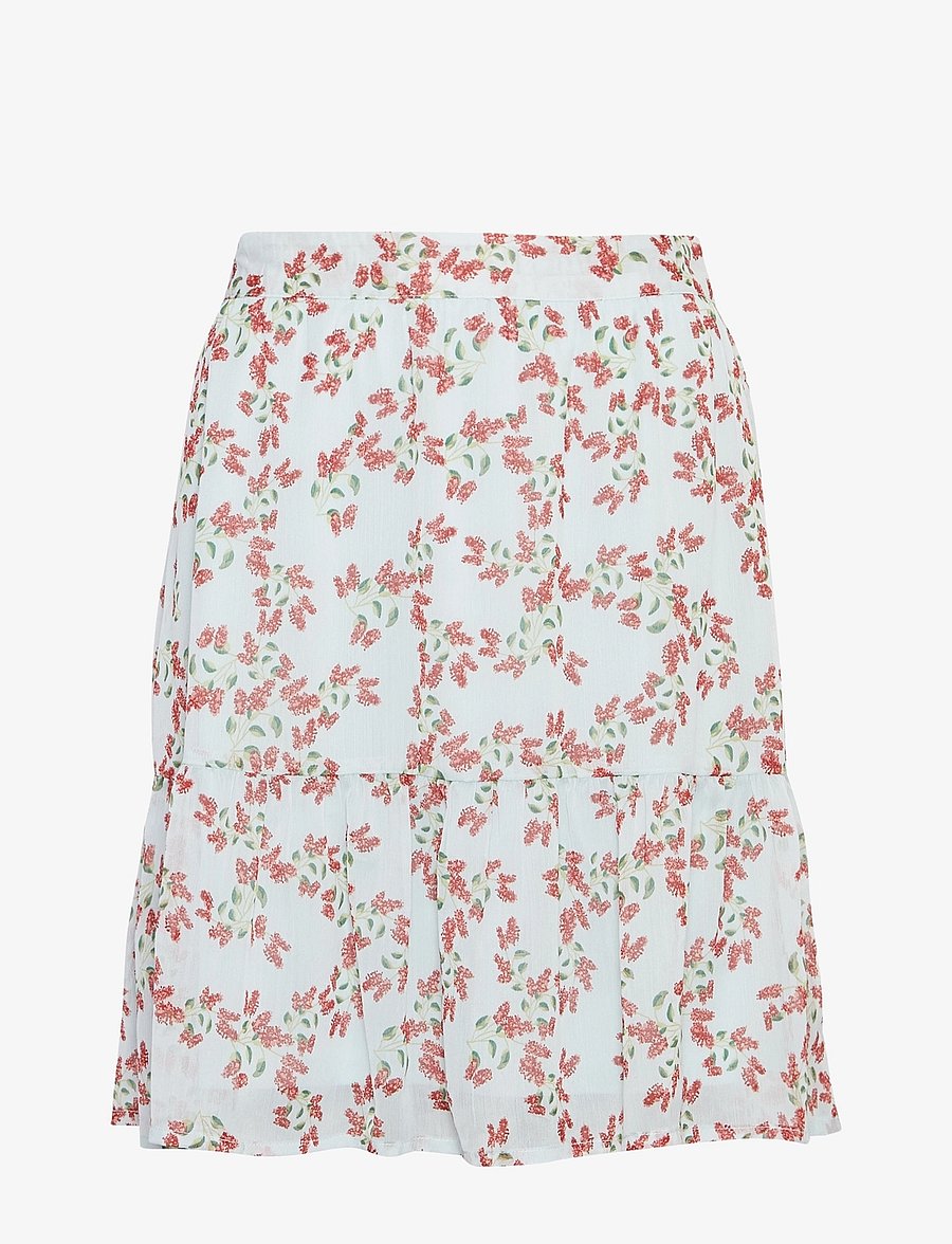 MSCH Copenhagen - MSCHSatina Skirt AOP - korte nederdele - pomegranate flw - 0