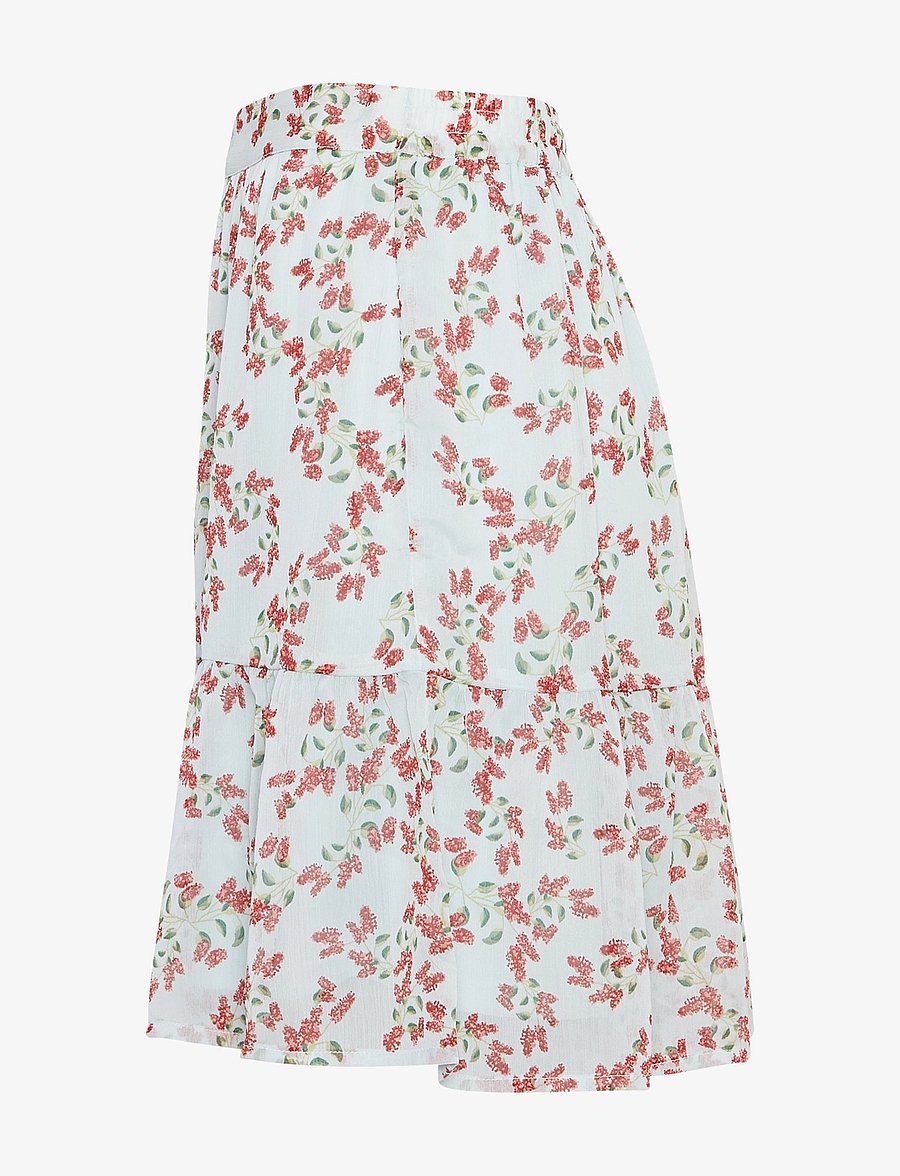 MSCH Copenhagen - MSCHSatina Skirt AOP - korte nederdele - pomegranate flw - 2
