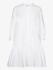 MSCH Copenhagen - MSCHLynella Cenilla 3/4 Dress - paitamekot - bright white - 0