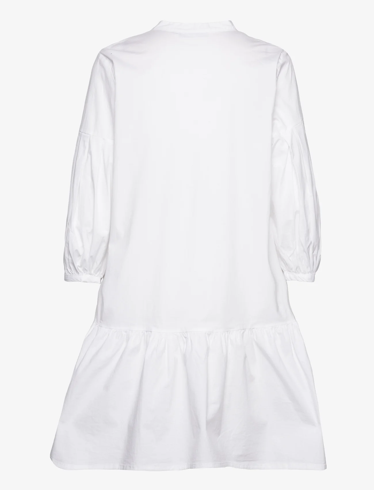 MSCH Copenhagen - MSCHLynella Cenilla 3/4 Dress - hemdkleider - bright white - 1