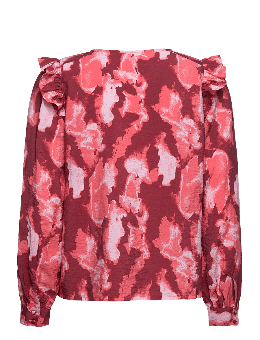 MSCH Copenhagen - MSCHMagnella Ladonna Top AOP - langærmede bluser - p rose marble - 1