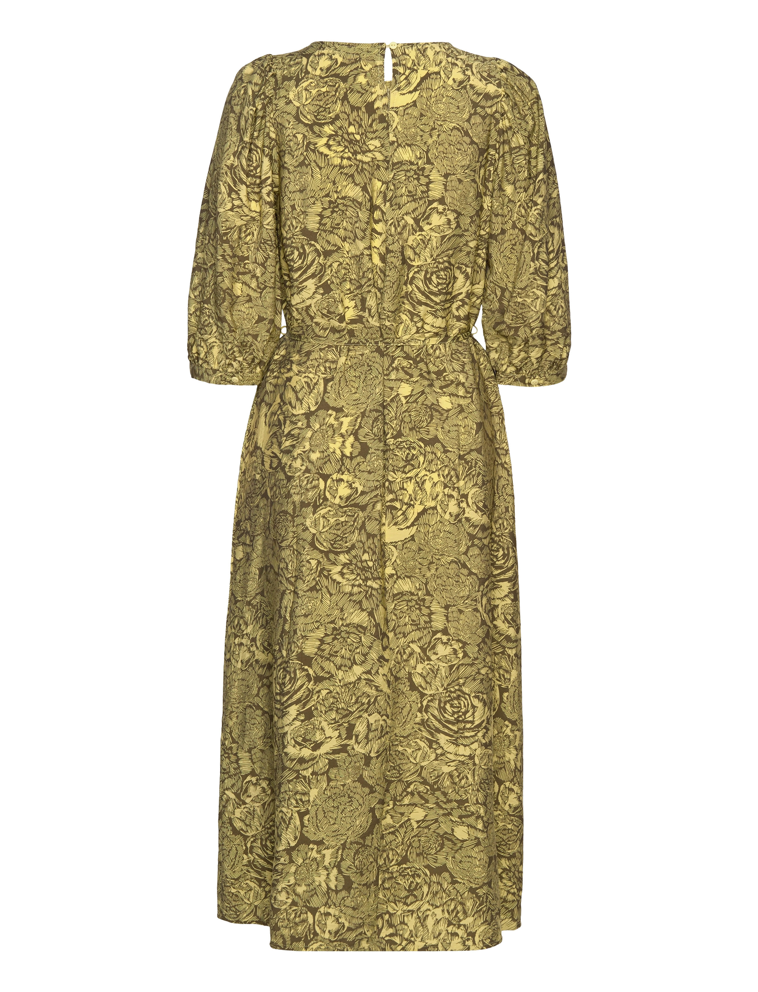 MSCH Copenhagen - MSCHDivina Ladonna 3/4 Dress AOP - midi-kleider - endive flower - 1