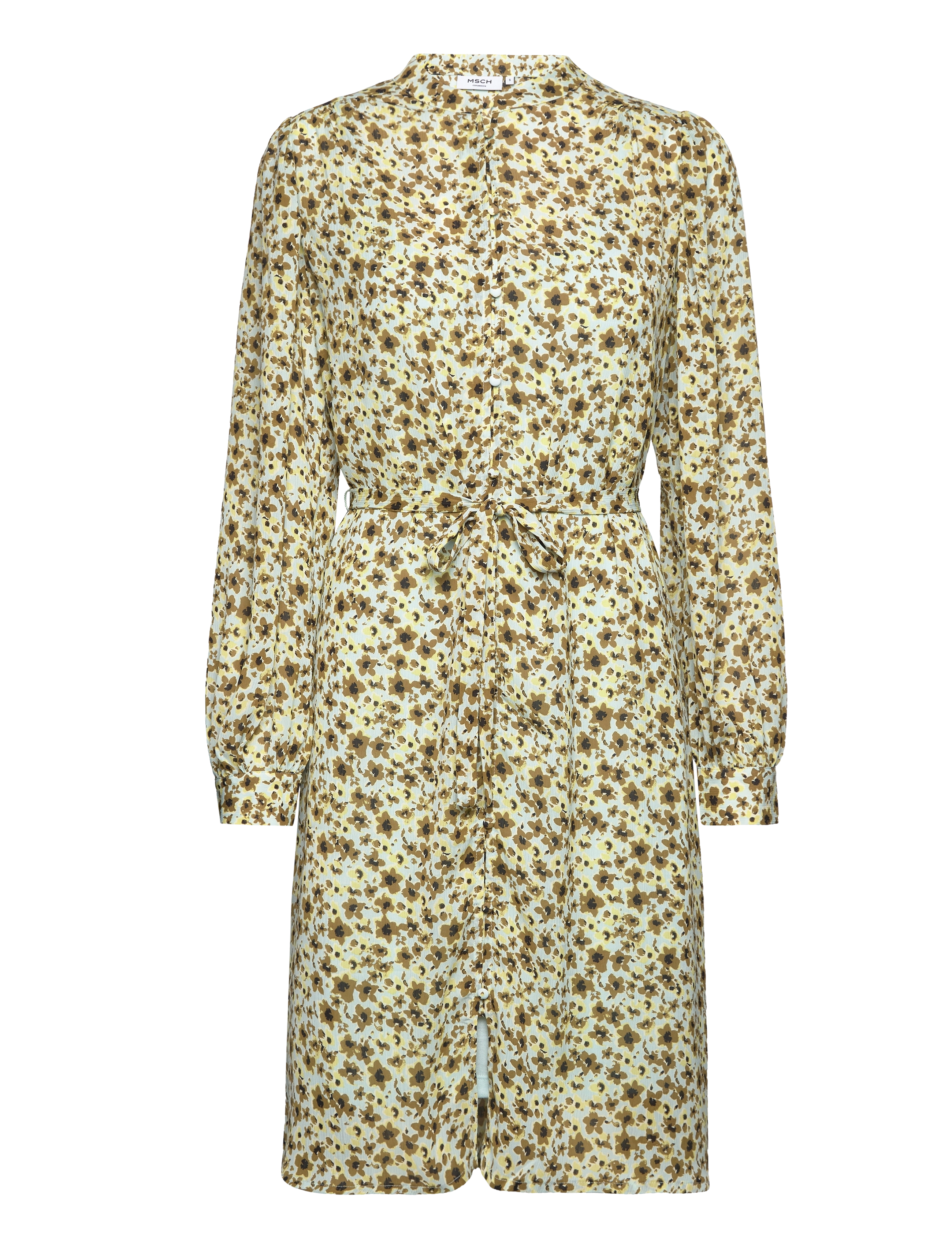 MSCH Copenhagen MSCHAdalia Rikkelie Shirt Dress AOP - Särkkleidid - F GREEN FLOWER / green