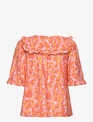 MSCH Copenhagen - MSCHTaila 2/4 Top AOP - short-sleeved blouses - emberglow flwr - 1