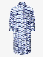 MSCHMaretha Taila 3/4 Shirt Dress AOP - STERLING BLUE D