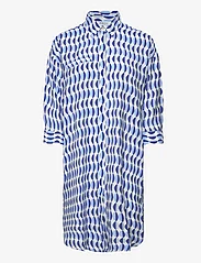 MSCH Copenhagen - MSCHMaretha Taila 3/4 Shirt Dress AOP - midi-kleider - sterling blue d - 0