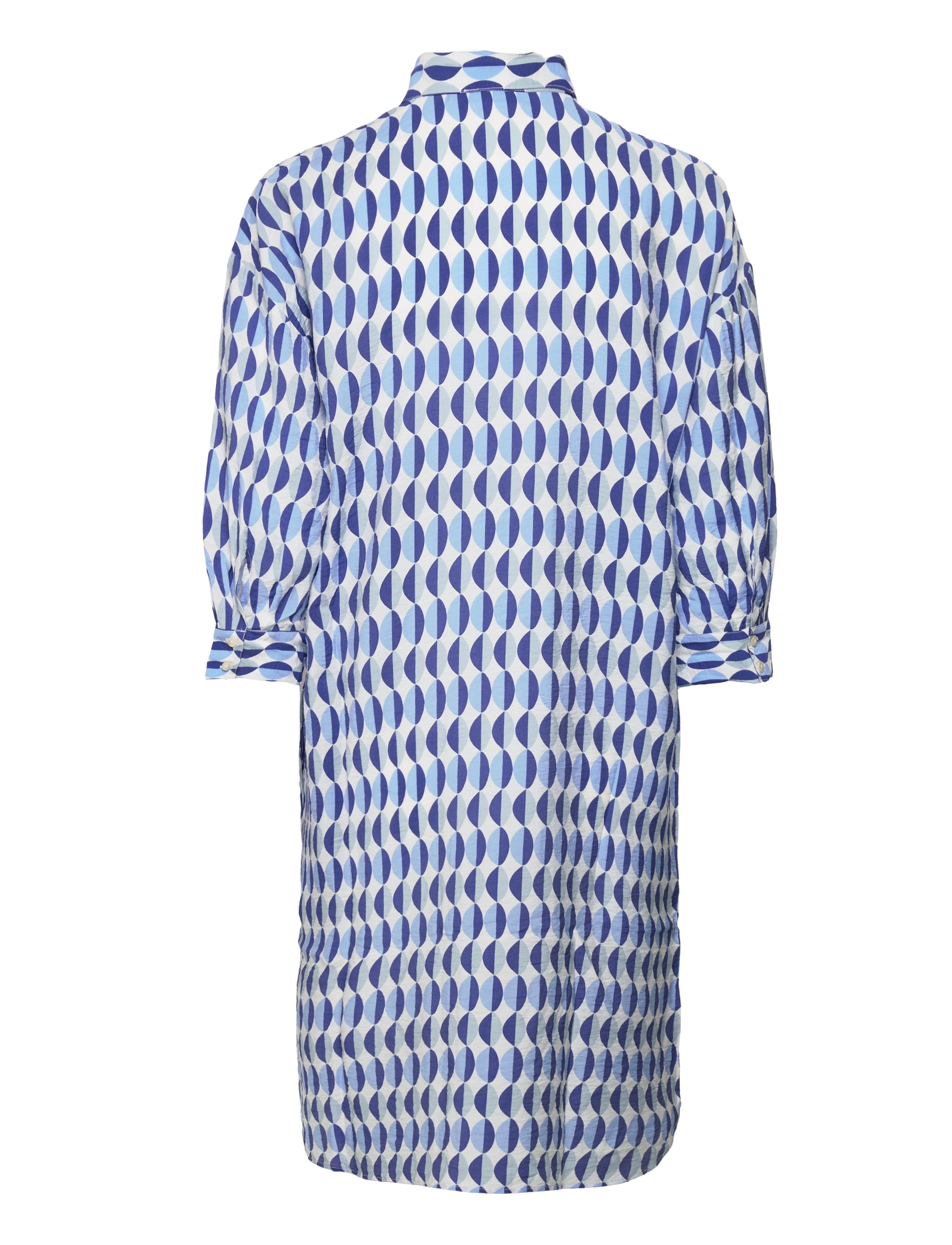 MSCH Copenhagen - MSCHMaretha Taila 3/4 Shirt Dress AOP - sterling blue d - 1