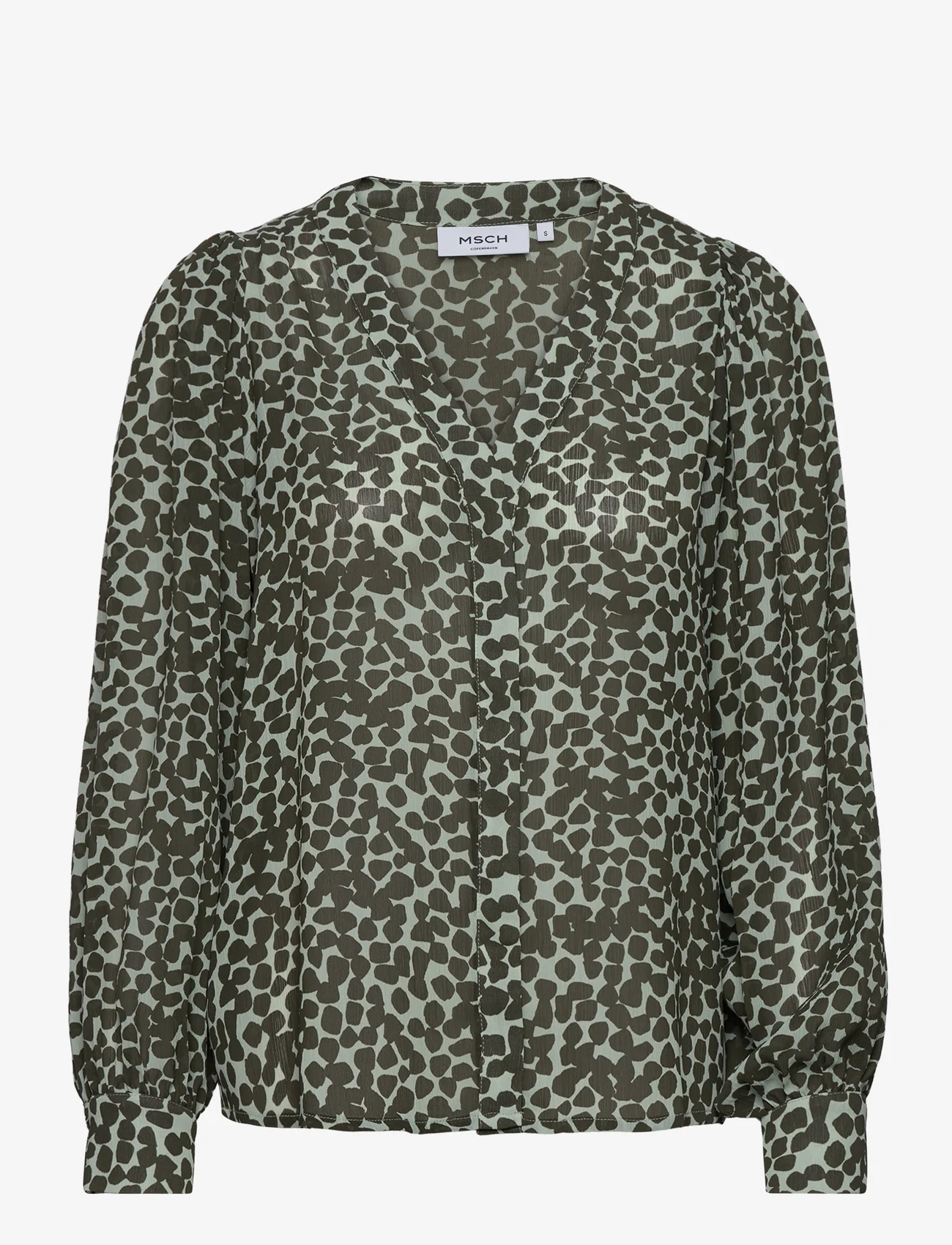 MSCH Copenhagen - MSCHEldana Rikkelie Shirt AOP - langermede bluser - rosin dot - 0