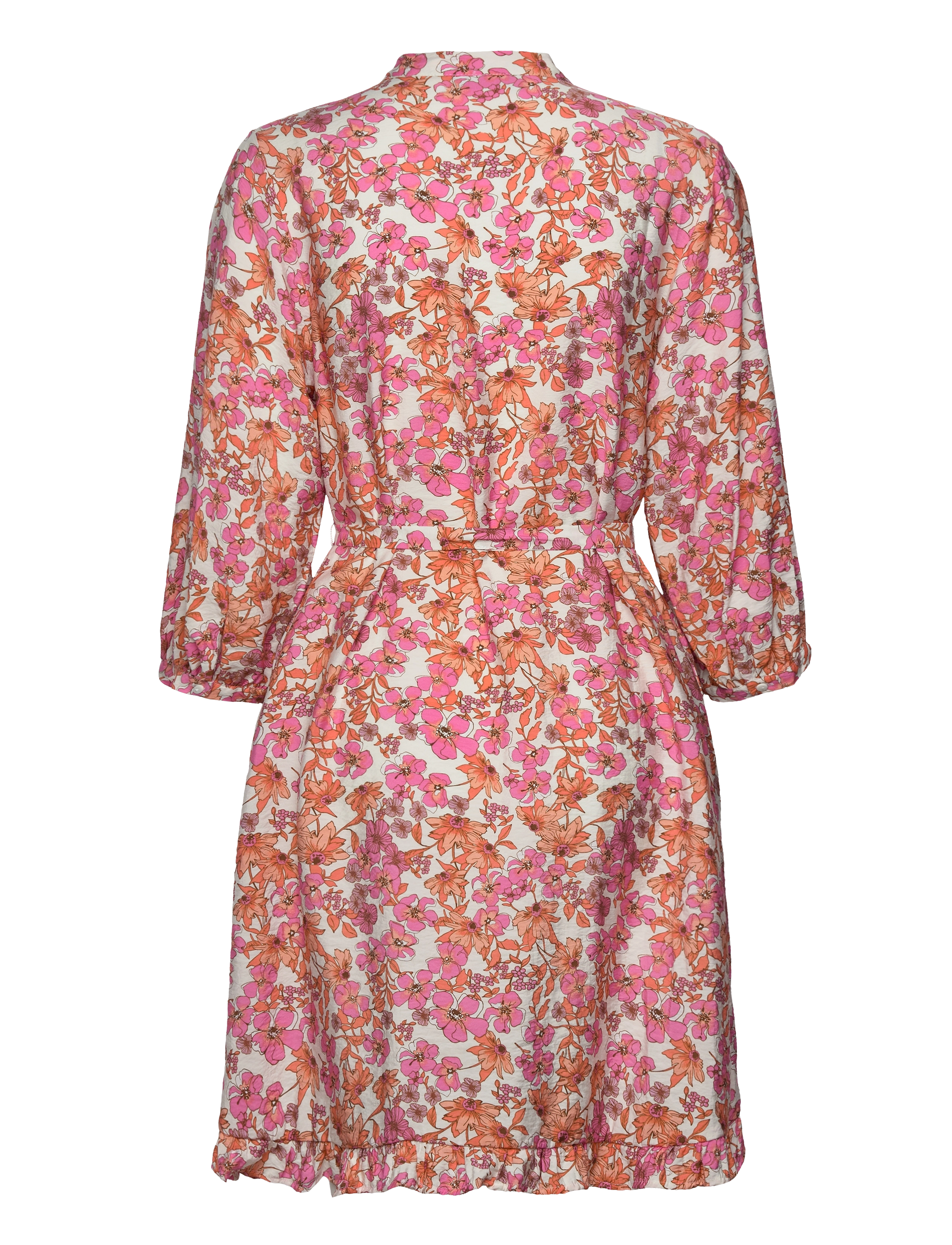 MSCH Copenhagen - MSCHAdanaya Ladonna 3/4 Shirt Dress AOP - a pink flower - 1