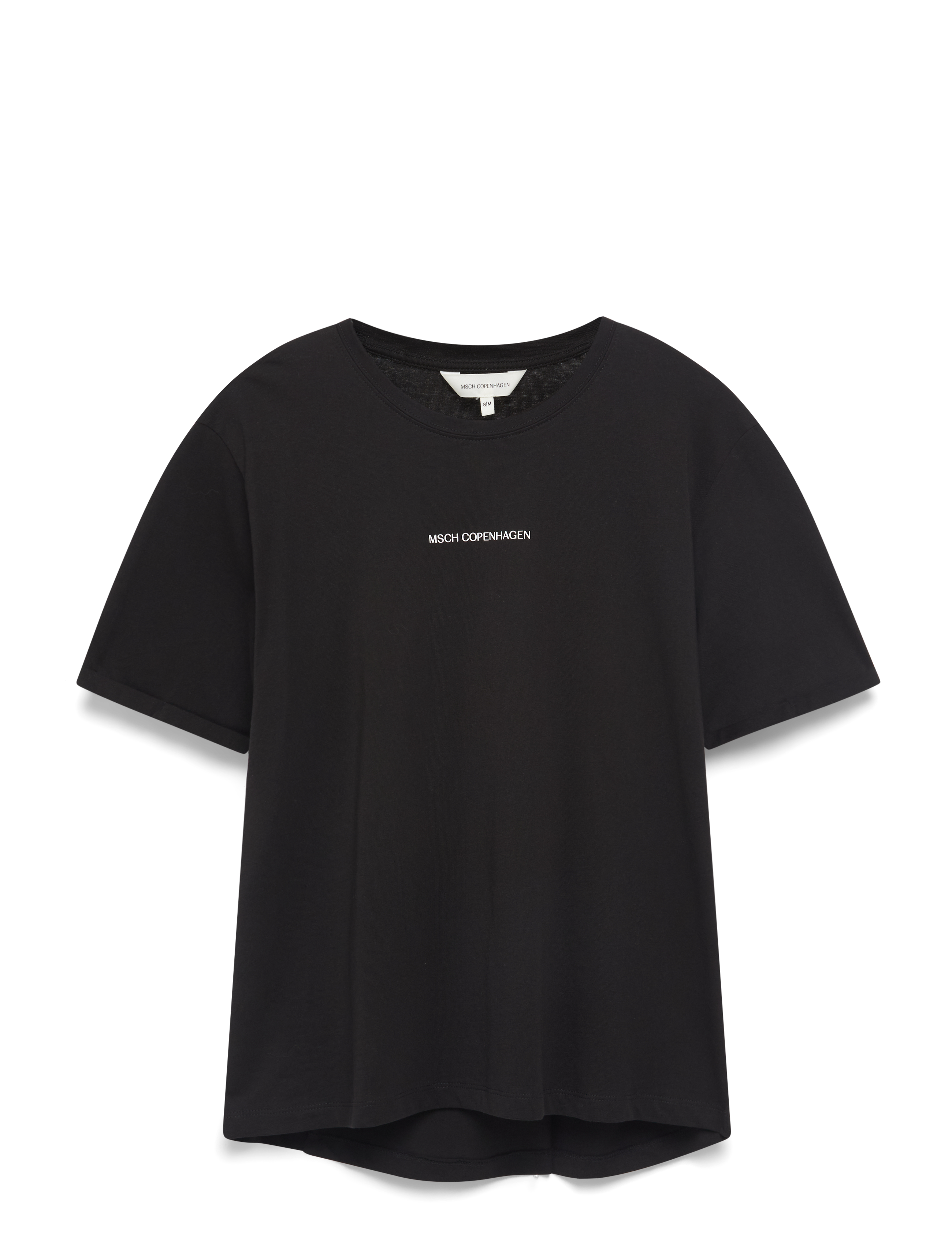 MSCH Copenhagen Mschterina Organic Small Logo Tee, S/M, T-shirts & Oberteile, Schwarz - Short-sleeved, Frauen