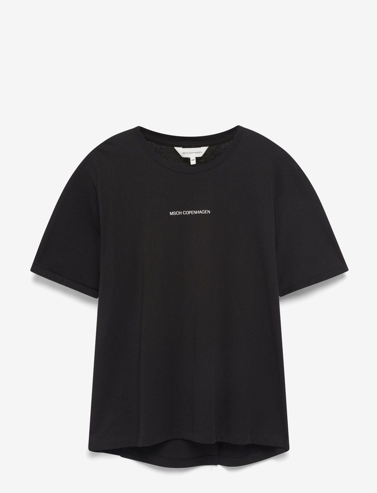 MSCH Copenhagen - MSCHTerina Organic Small Logo Tee - t-shirts - black/white - 1