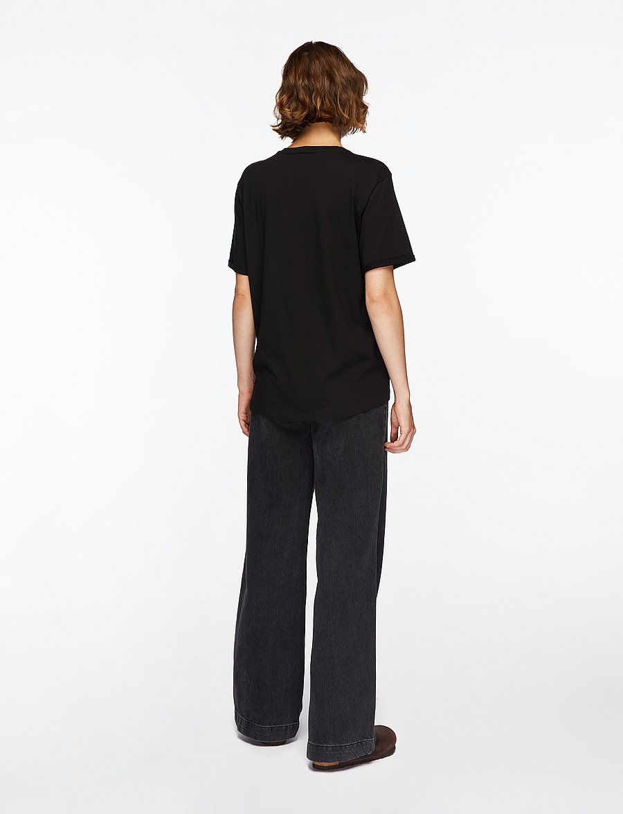 MSCH Copenhagen - MSCHTerina Organic Small Logo Tee - t-shirts - black/white - 4