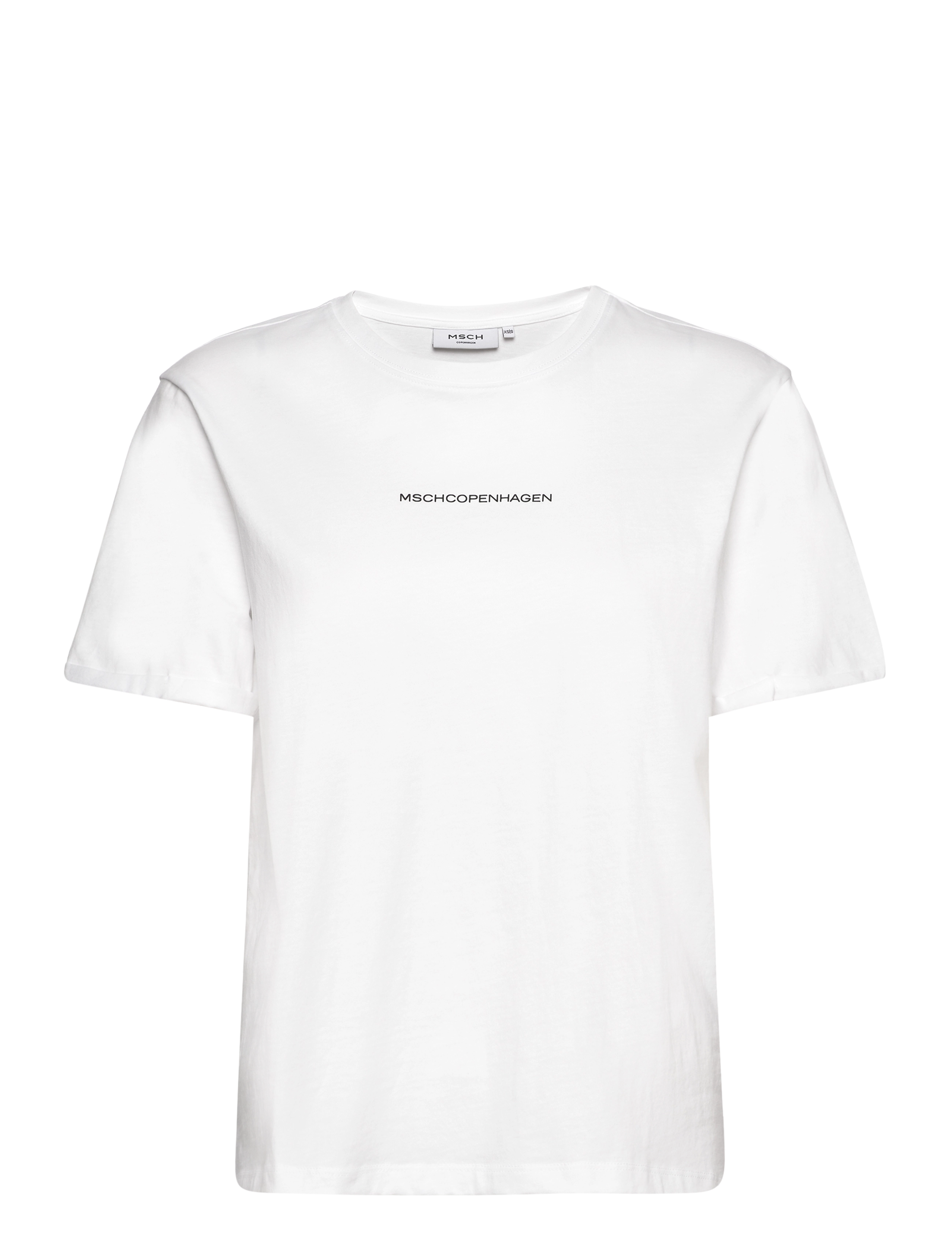 MSCH Copenhagen Mschterina Organic Small Logo Tee, Kvinder, Lille Logo T-shirt, Hvid, Str: XS/S