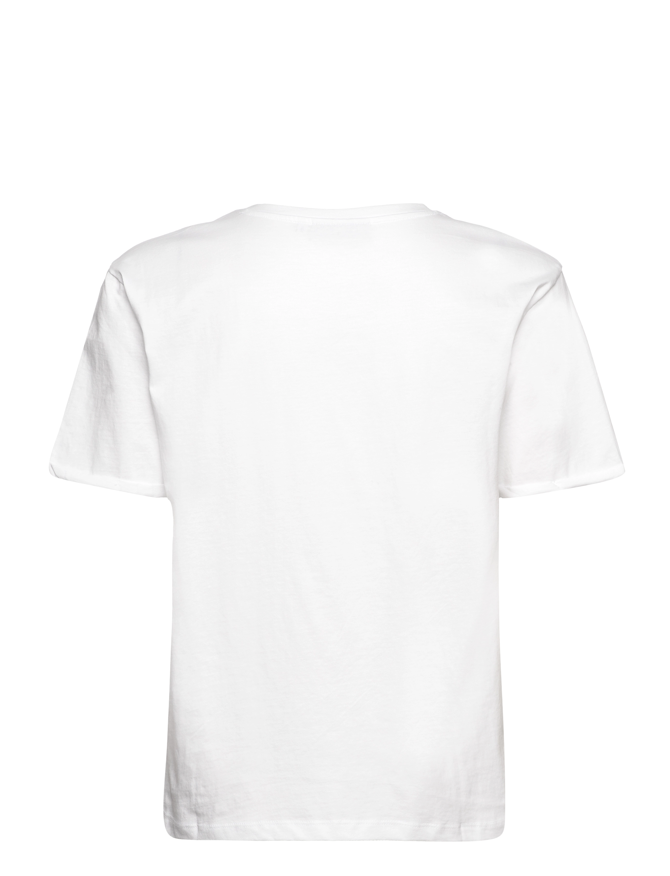 MSCH Copenhagen - MSCHTerina Organic Small Logo Tee - t-shirts - b white/black - 1