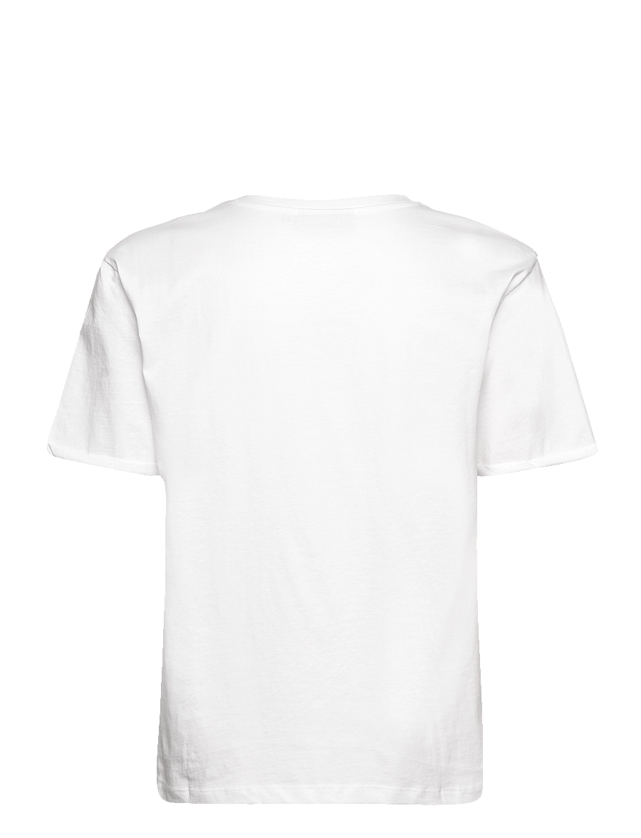 MSCH Copenhagen - MSCHTerina Organic Small Logo Tee - t-shirts - b white/black - 1