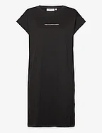 MSCHAlvidera Organic Small Logo Dress - BLACK/WHITE