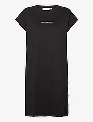 MSCH Copenhagen - MSCHAlvidera Organic Small Logo Dress - t-skjortekjoler - black/white - 0