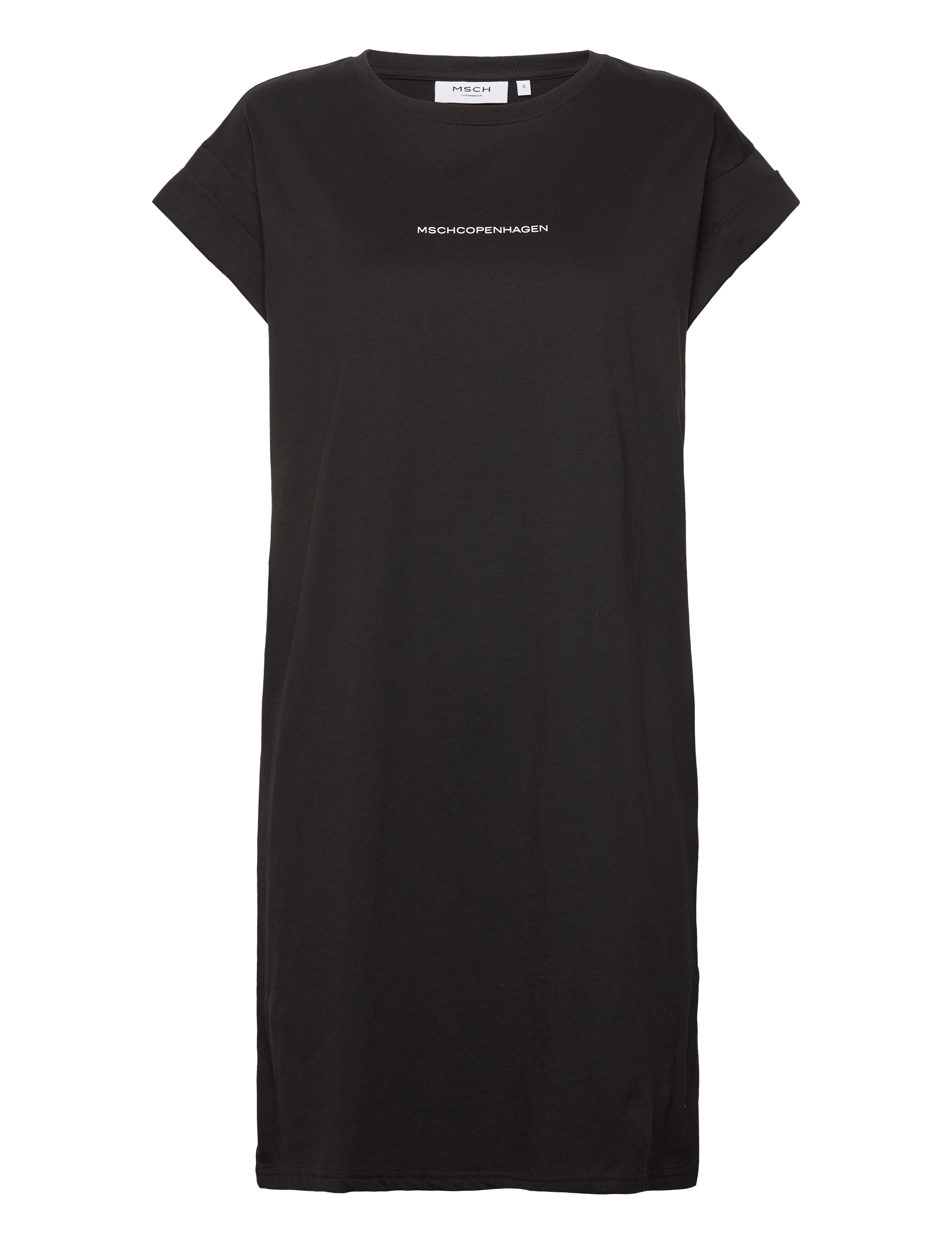 MSCH Copenhagen MSCHAlvidera Organic Small Logo Dress - Kleidung - BLACK/WHITE / black