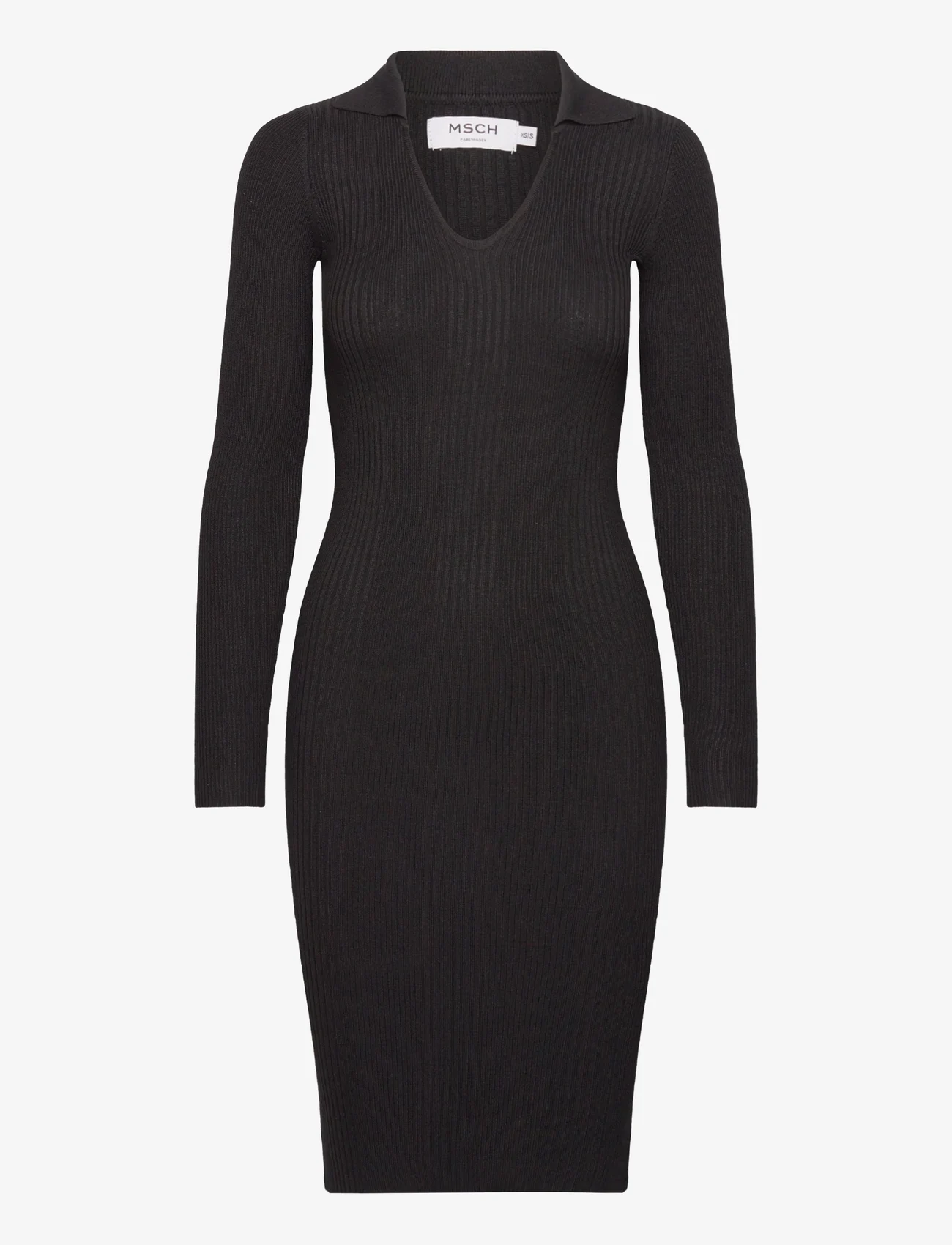 MSCH Copenhagen - MSCHAgnese Harike V Dress - bodycon jurken - black - 0