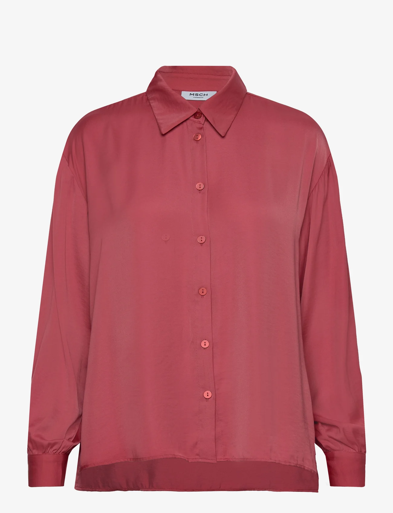 MSCH Copenhagen - MSCHNanella Maluca Shirt - langermede skjorter - mineral red - 0