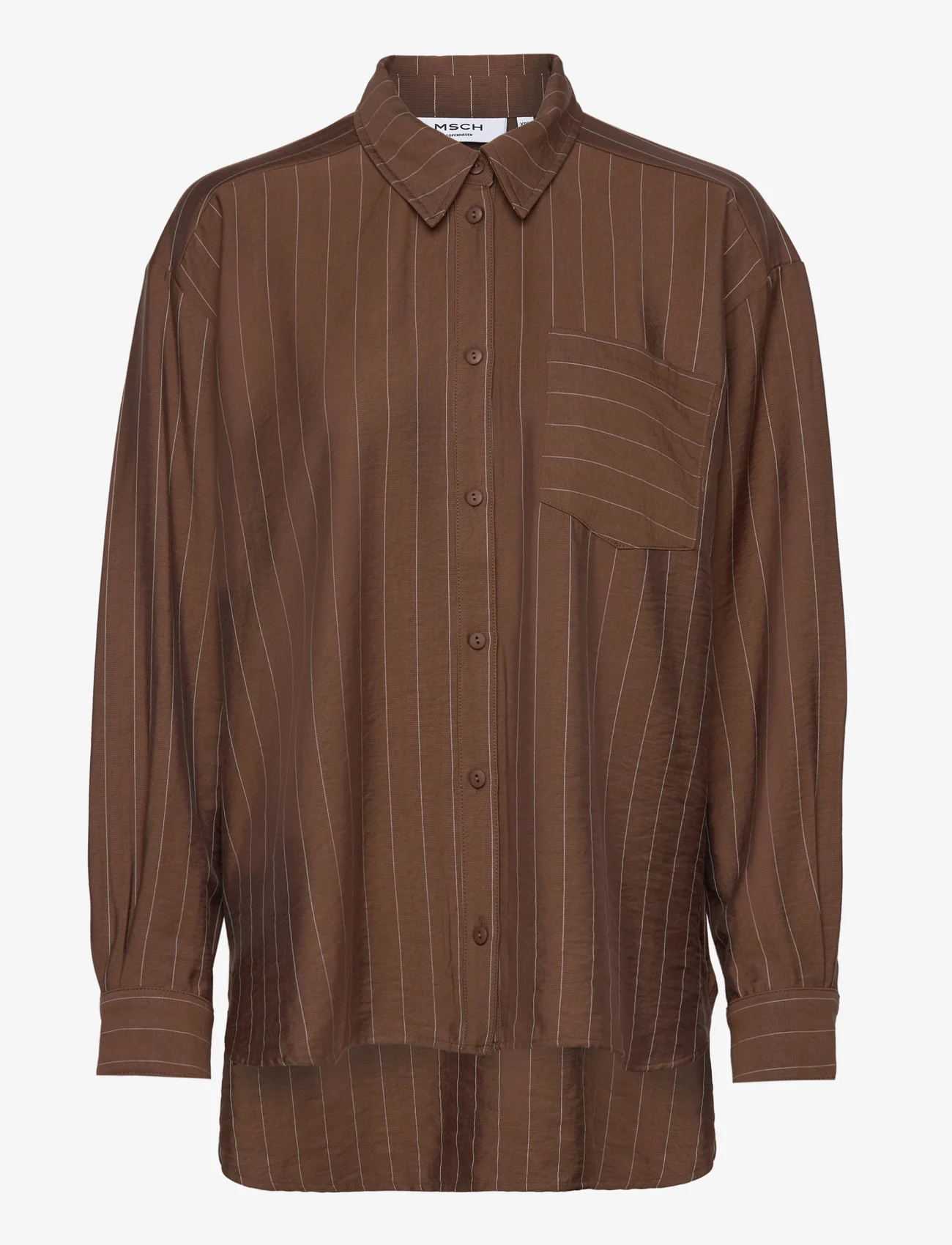 MSCH Copenhagen - MSCHHaura Joanita Shirt STP - langärmlige hemden - cocoa/egret - 0