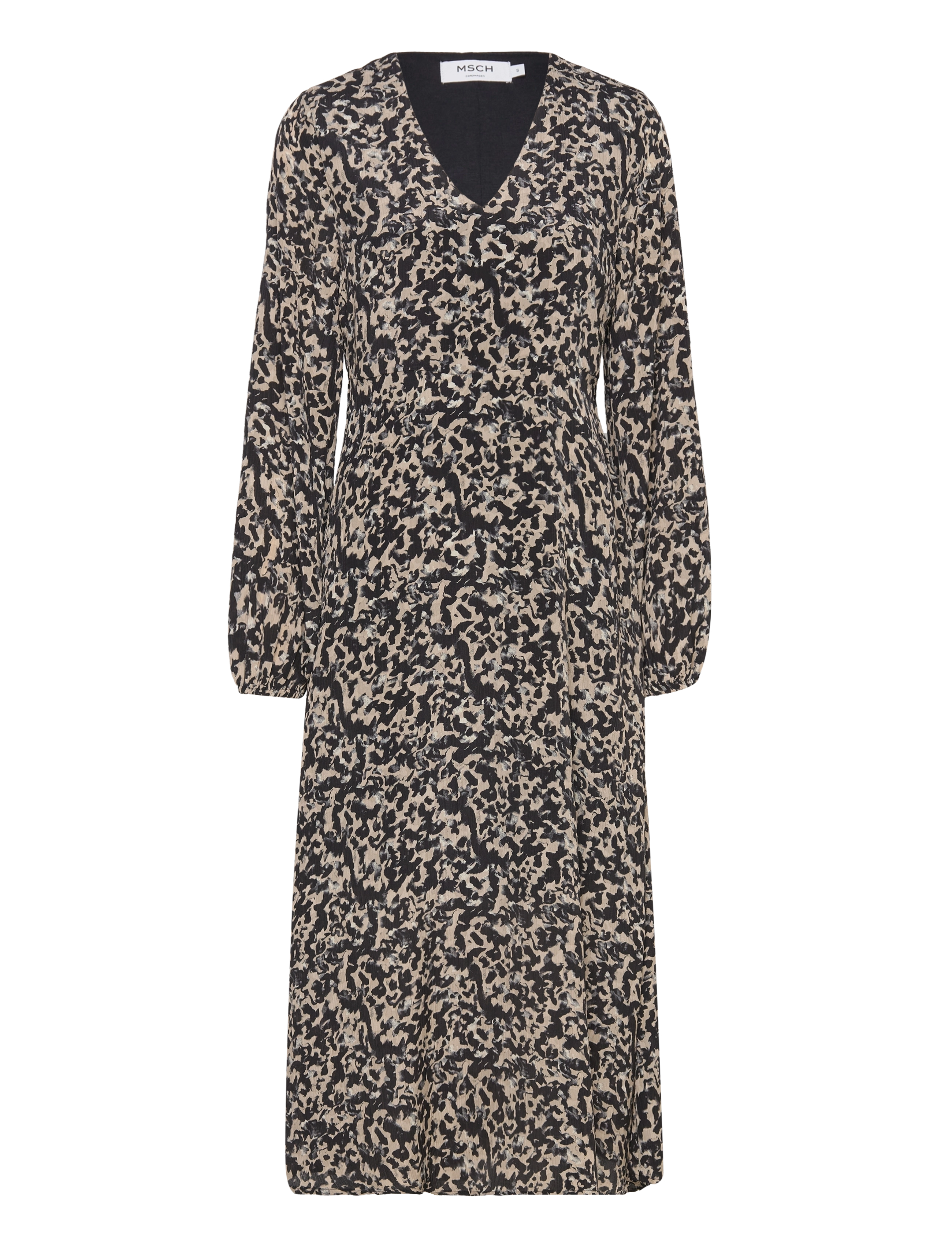 MSCH Copenhagen MSCHRhian Dress AOP - Riided - T COAT WATER PR / black