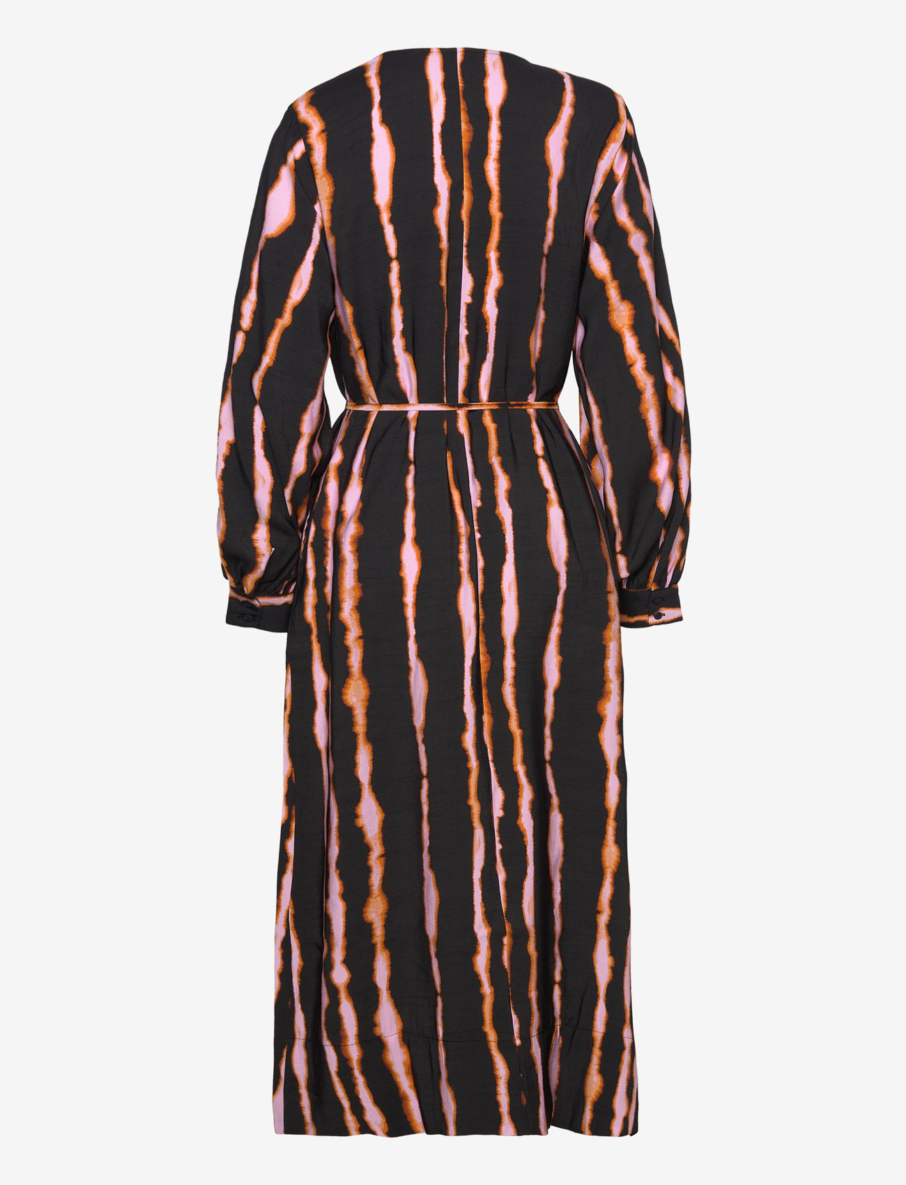 MSCH Copenhagen - MSCHSelfrida Dilvera V Neck Dress AOP - midikleider - g ochre stroke - 1