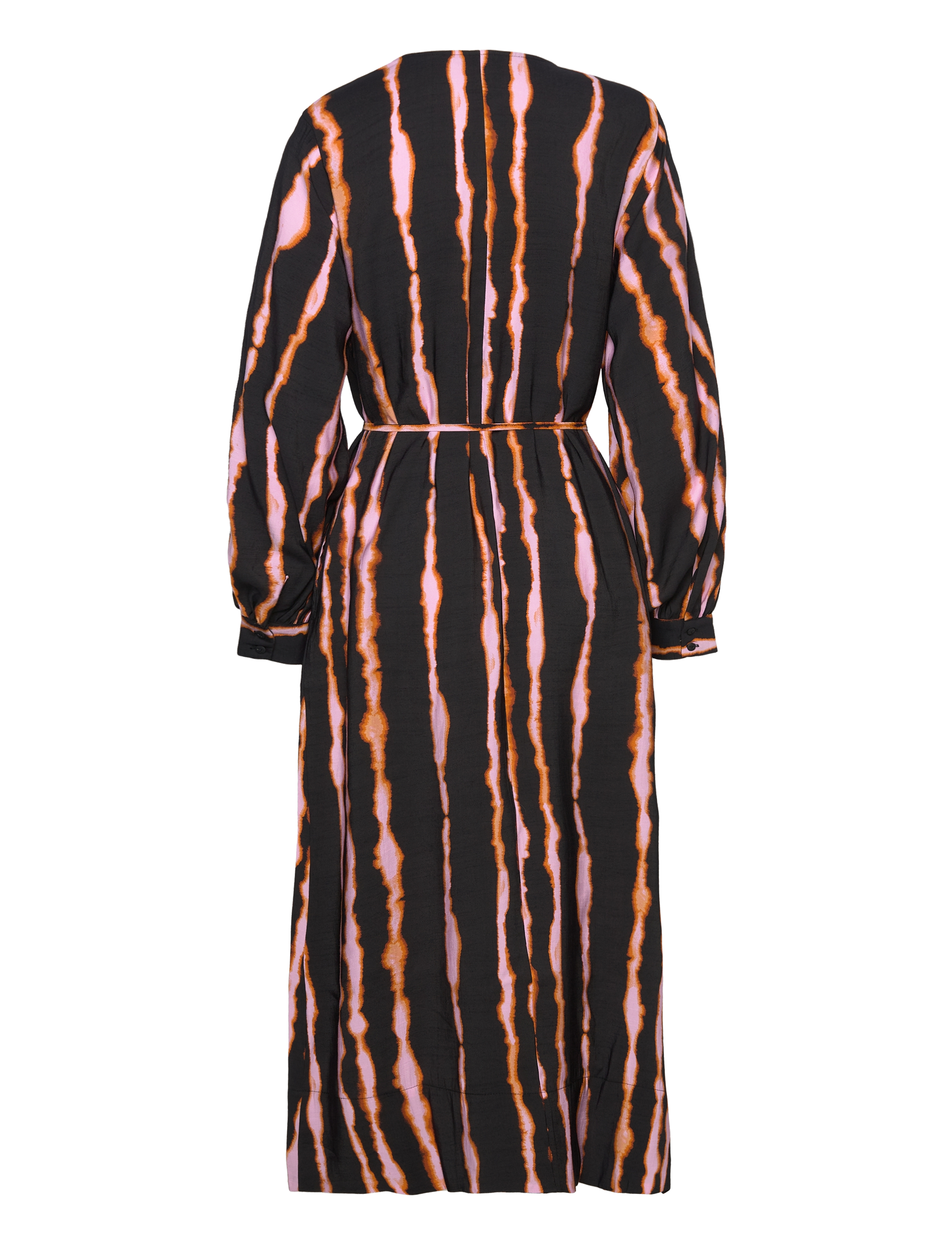 MSCH Copenhagen - MSCHSelfrida Dilvera V Neck Dress AOP - midi-kleider - g ochre stroke - 1