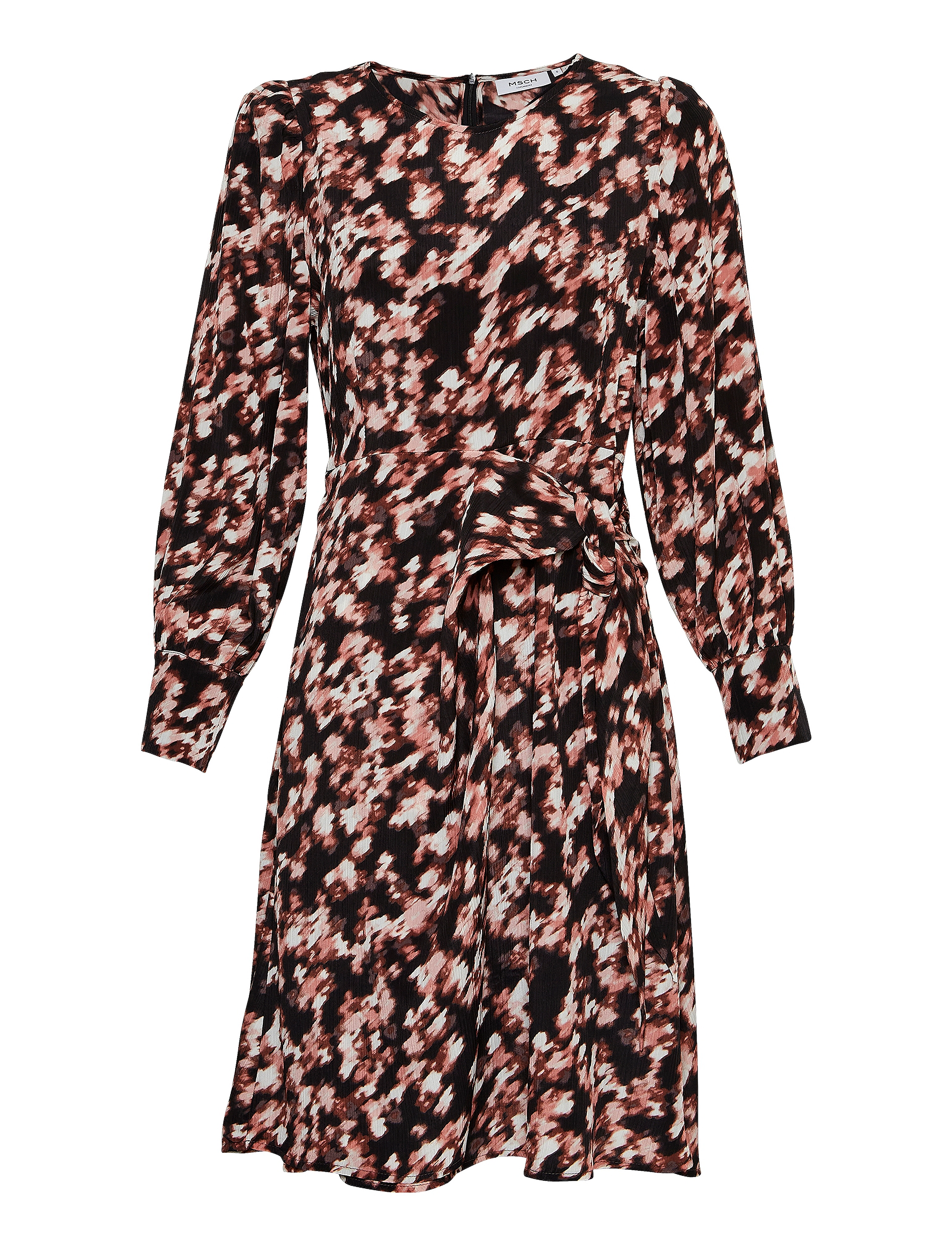 MSCH Copenhagen MSCHBellamaya Rhian Dress AOP - Rõivad - L MAHOGANY FLW / black