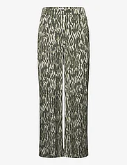 MSCH Copenhagen - MSCHJoceline Irida Pants AOP - bukser med brede ben - blk sand zebra - 0