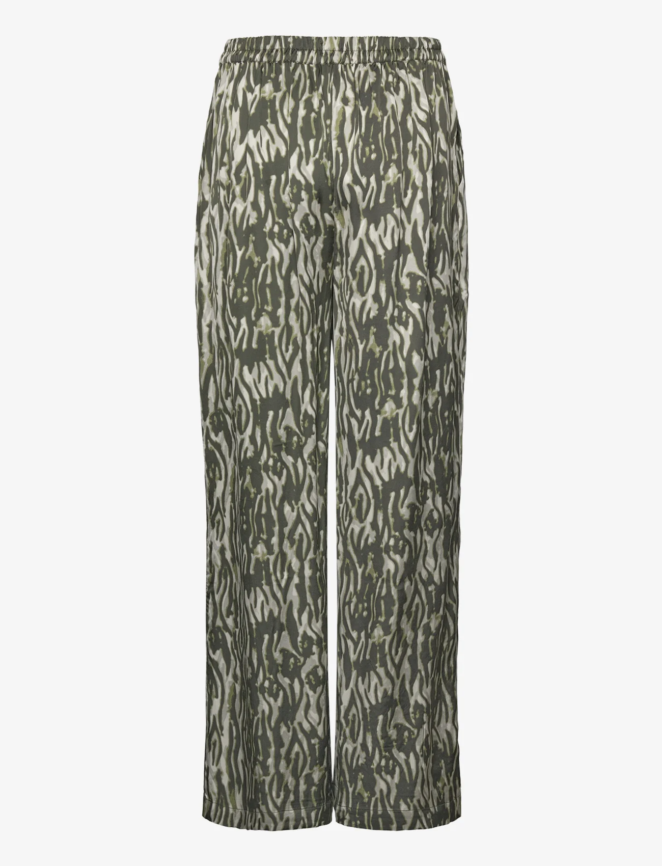 MSCH Copenhagen - MSCHJoceline Irida Pants AOP - bukser med brede ben - blk sand zebra - 1