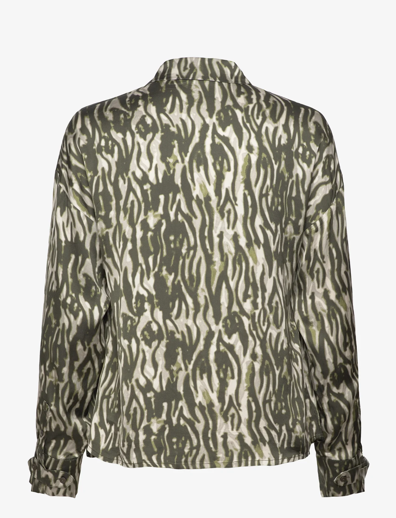MSCH Copenhagen - MSCHJoceline Irida Shirt AOP - krekli ar garām piedurknēm - blk sand zebra - 1
