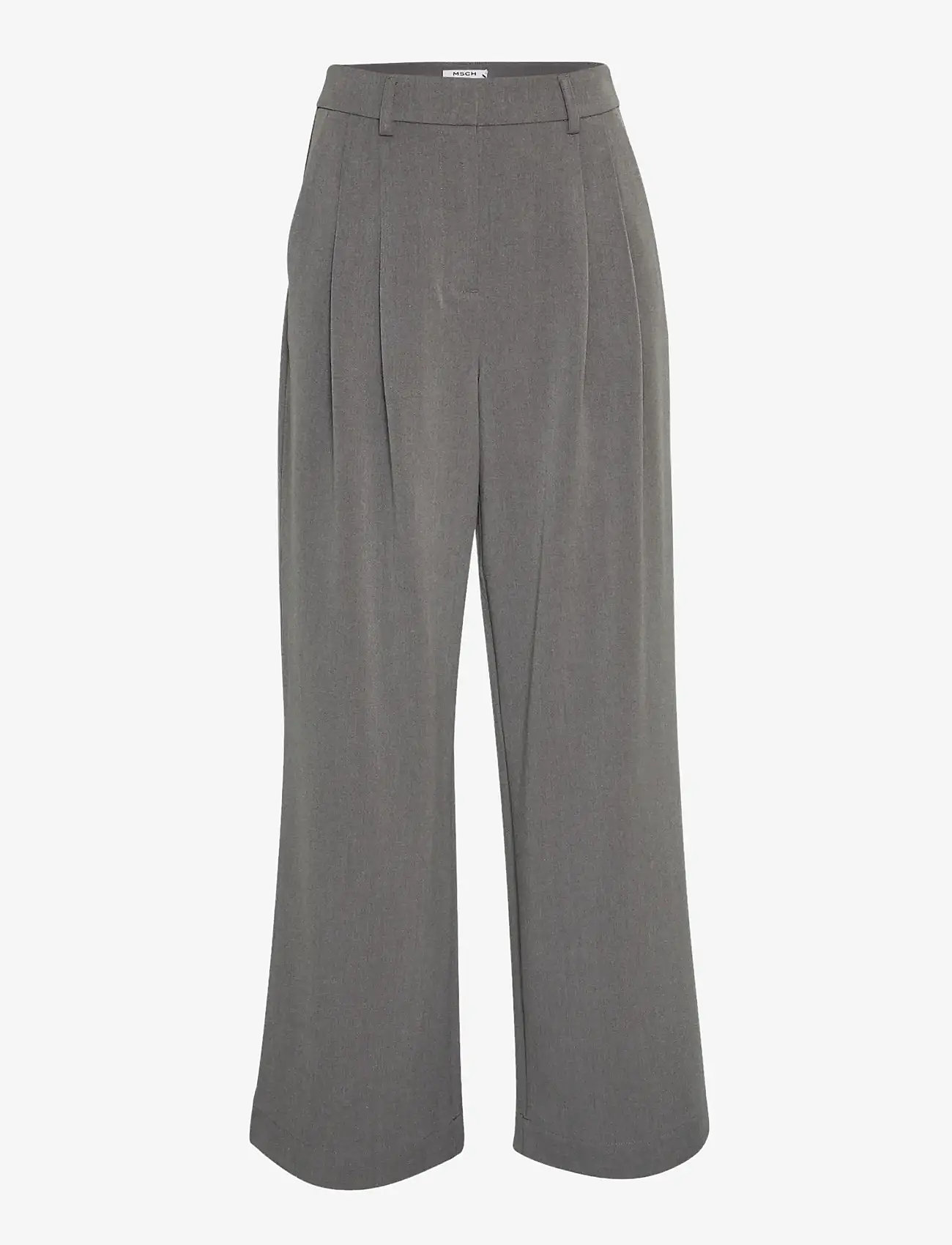 MSCH Copenhagen - MSCHHenrika HW Pants - habitbukser - grey melange - 0