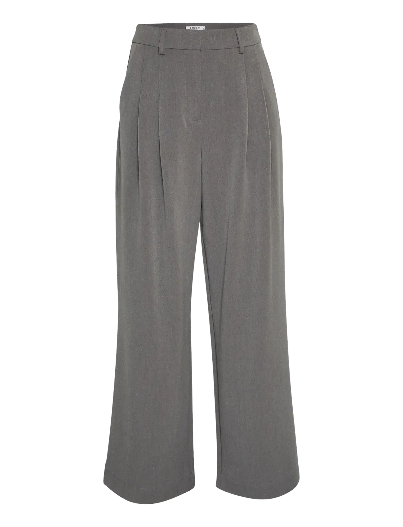 MSCH Copenhagen MSCHHenrika HW Pants - Bukser - GREY MELANGE / grey