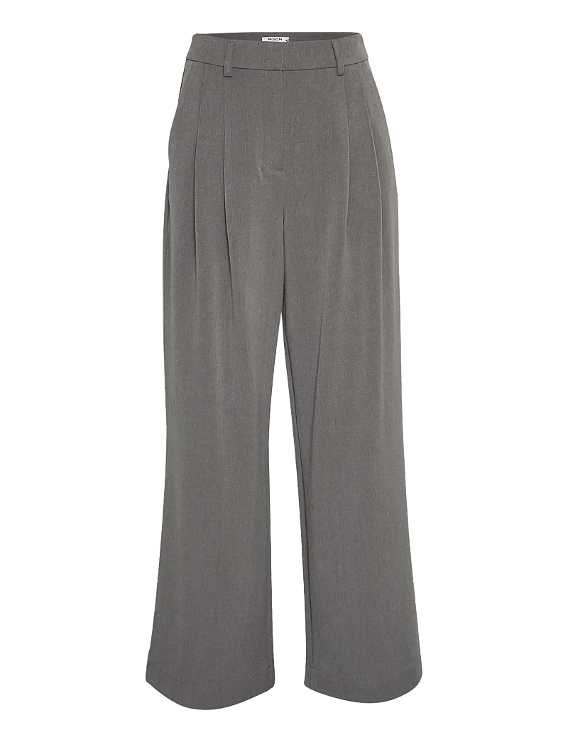 MSCH Copenhagen - MSCHHenrika HW Pants - habitbukser - grey melange - 0