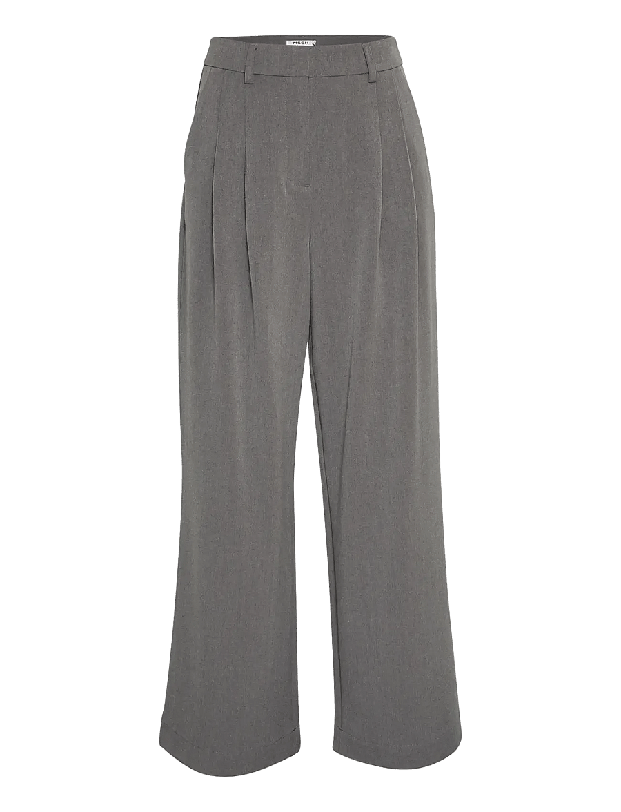 MSCH Copenhagen - MSCHHenrika HW Pants - pidulikud püksid - grey melange - 0
