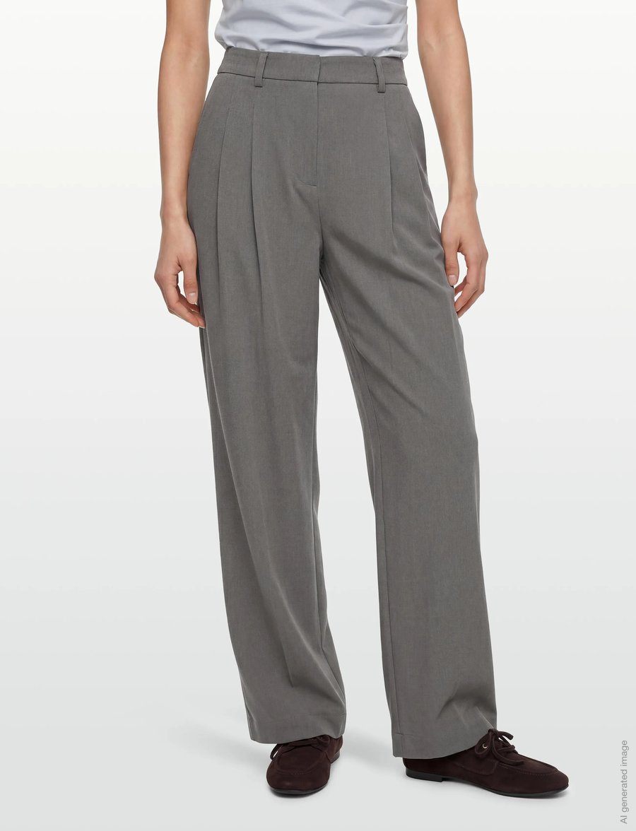 MSCH Copenhagen - MSCHHenrika HW Pants - kostymbyxor - grey melange - 3