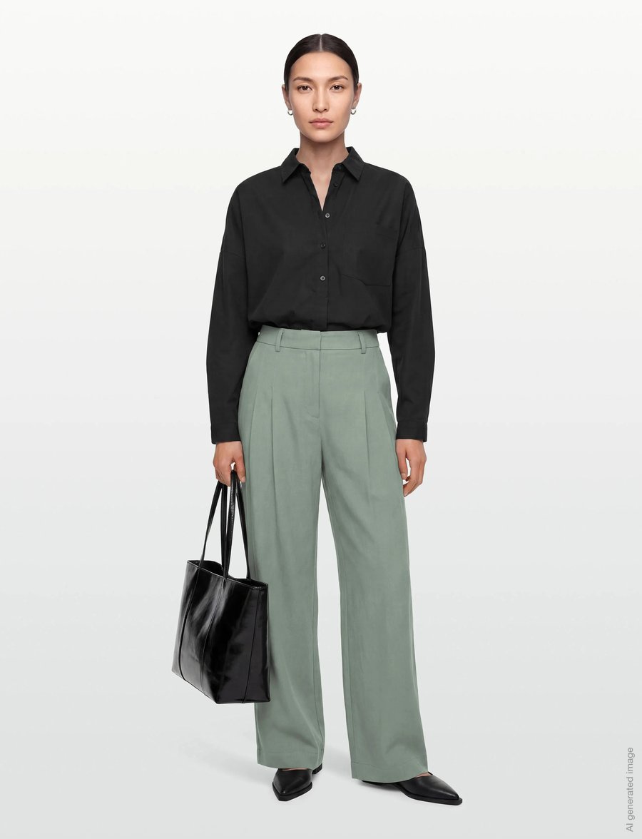 MSCH Copenhagen - MSCHHenrika HW Pants - formell - laurel wreath - 0