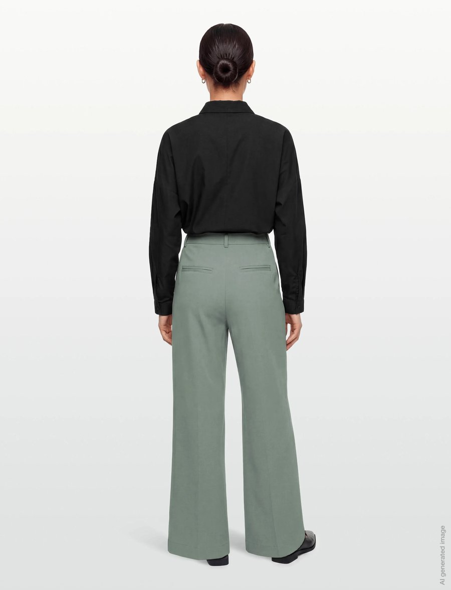 MSCH Copenhagen - MSCHHenrika HW Pants - formell - laurel wreath - 4