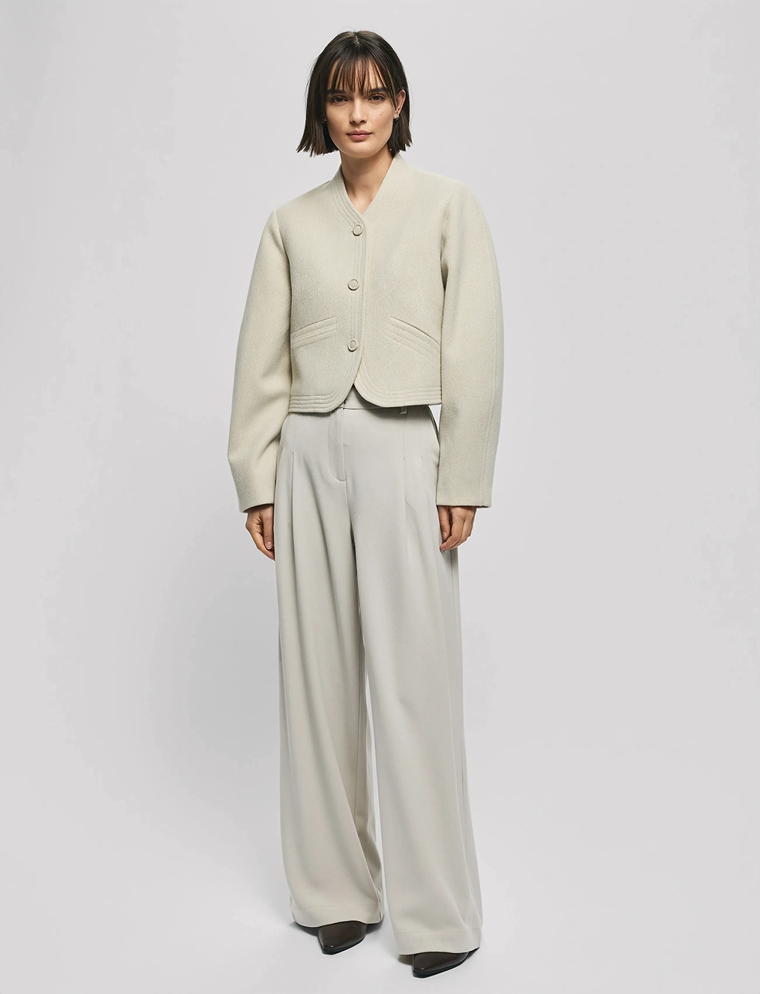 MSCH Copenhagen MSCHHenrika HW Pants - Hosen - PEYOTE / cream