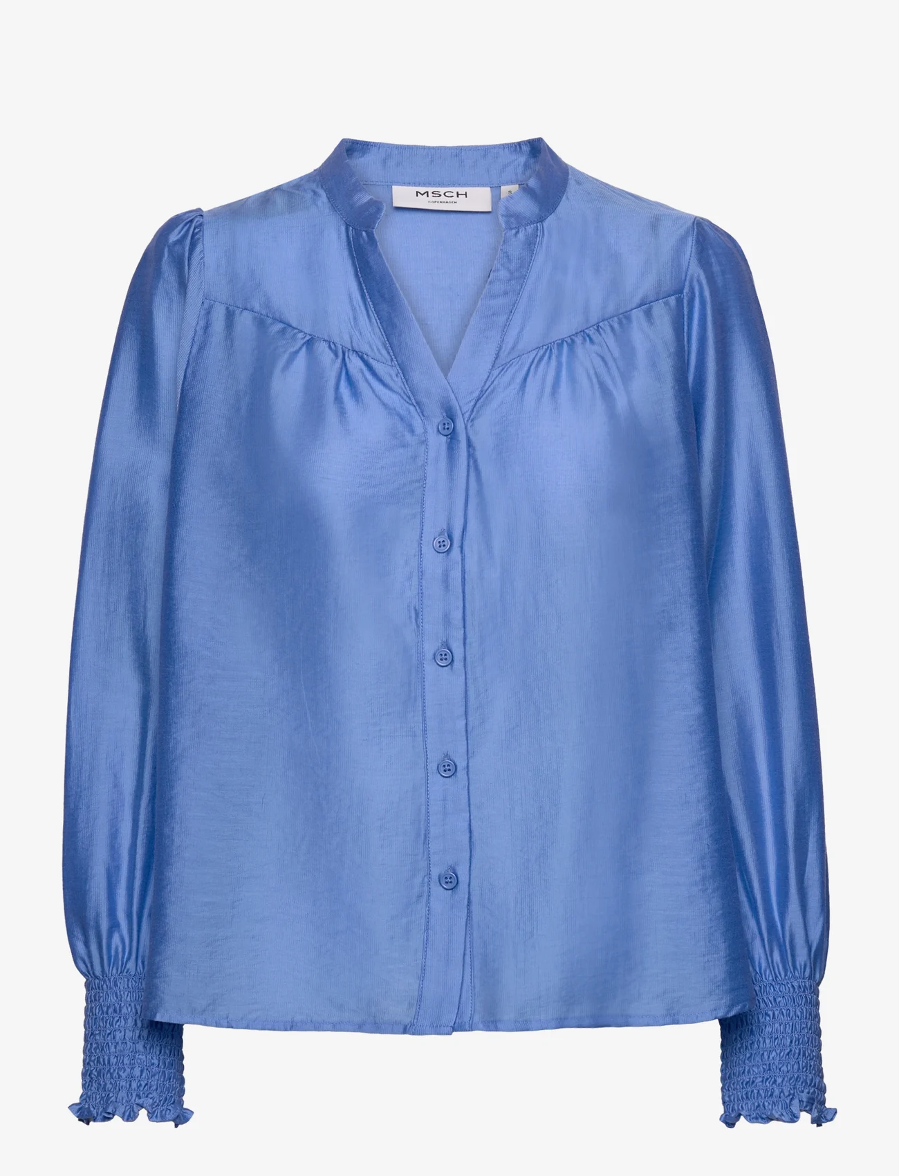 MSCH Copenhagen - MSCHKaliko Romina Shirt - long-sleeved shirts - palace blue - 0