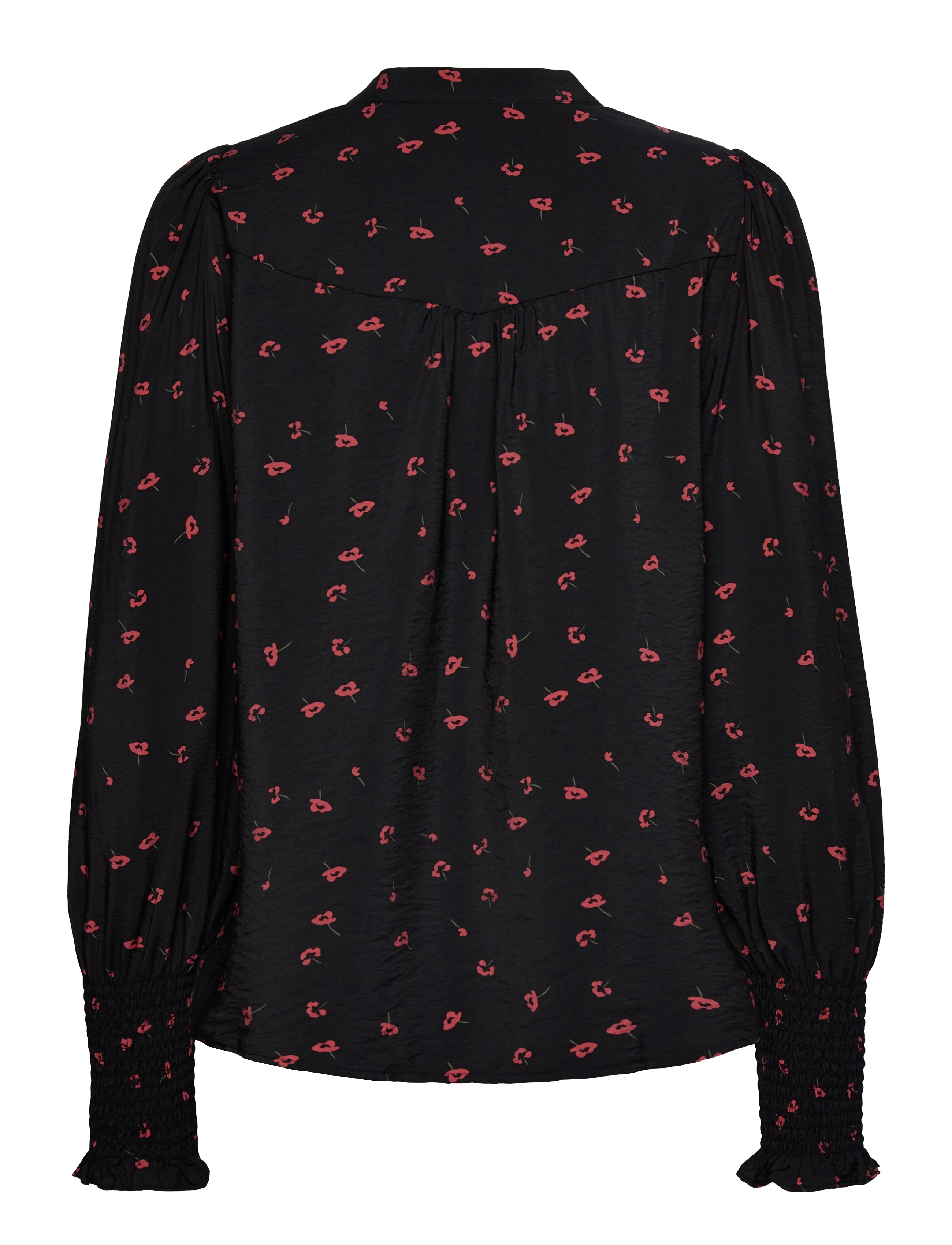 MSCH Copenhagen - MSCHVinaya Ladonna Shirt AOP - langærmede bluser - black flower - 1