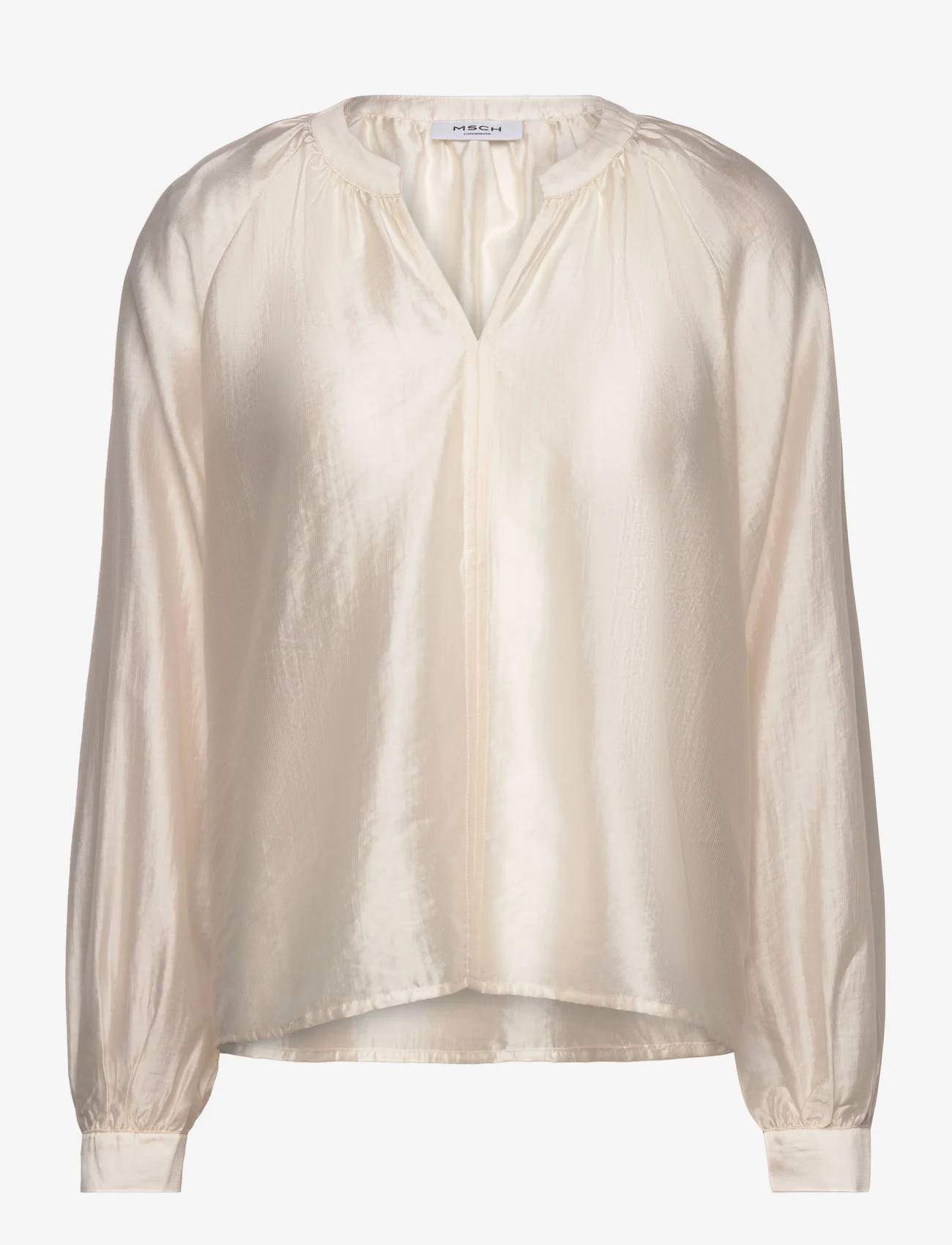 MSCH Copenhagen - MSCHVarsha Romina Top - long-sleeved blouses - egret - 0