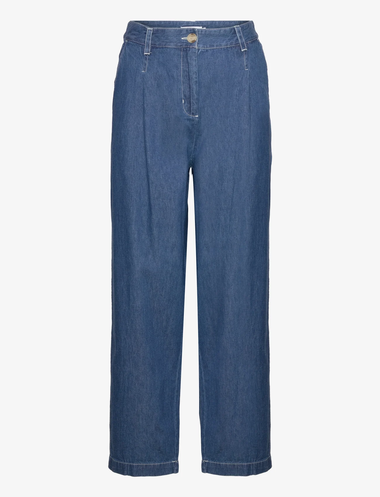 MSCH Copenhagen - MSCHShayla Ankle Pants - bukser med brede ben - mid blue - 0