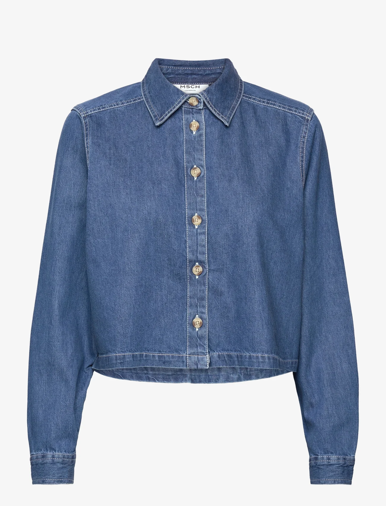 MSCH Copenhagen - MSCHShayla Shirt - džinsiniai marškiniai - mid blue - 0