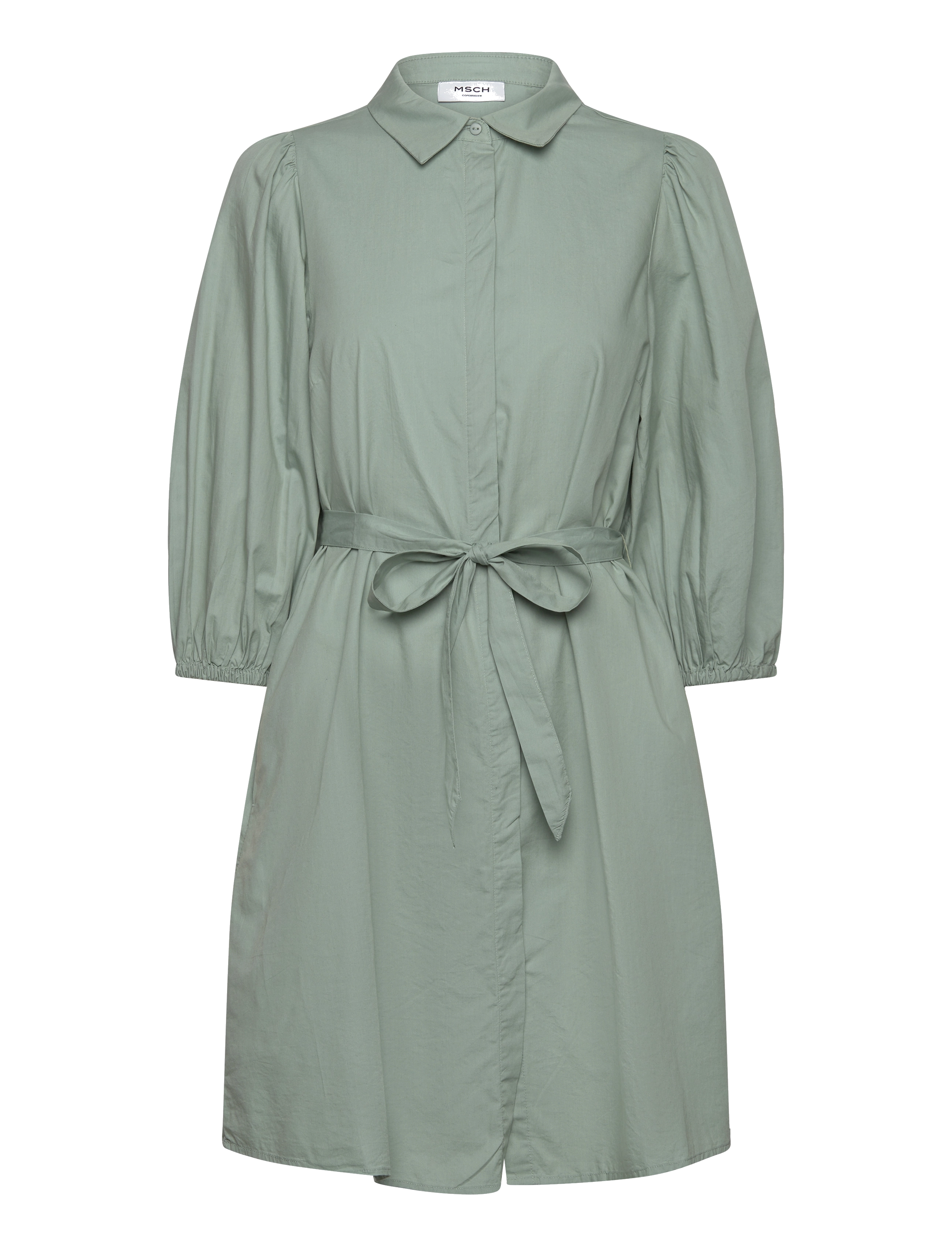 MSCH Copenhagen MSCHCedrica Abiella 3/4 Shirt Dress - Kleidid - GREEN MILIEU / green