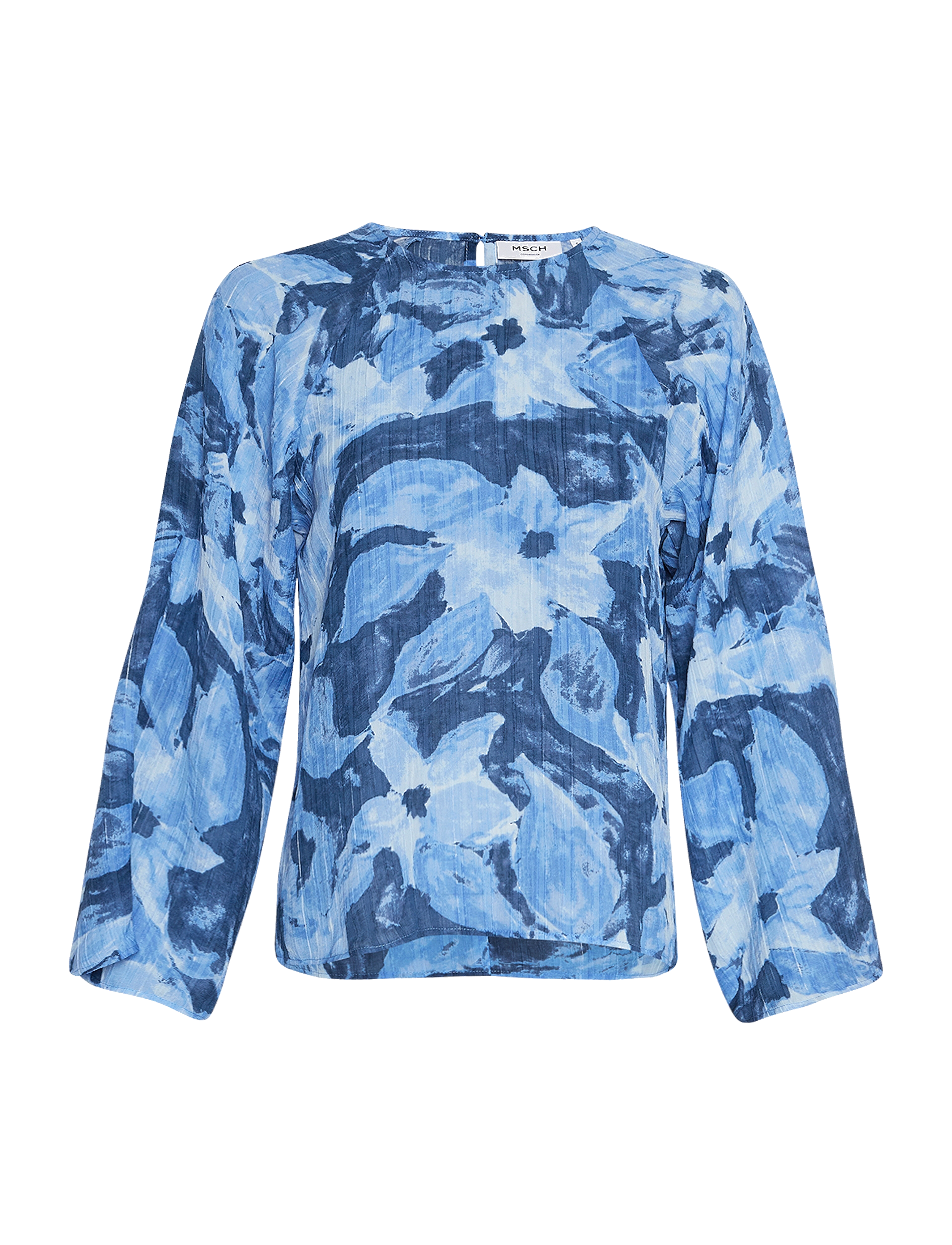 MSCH Copenhagen MSCHLaurisia Top AOP - Bluser & Skjorter - AZURINE FLOWER / blue