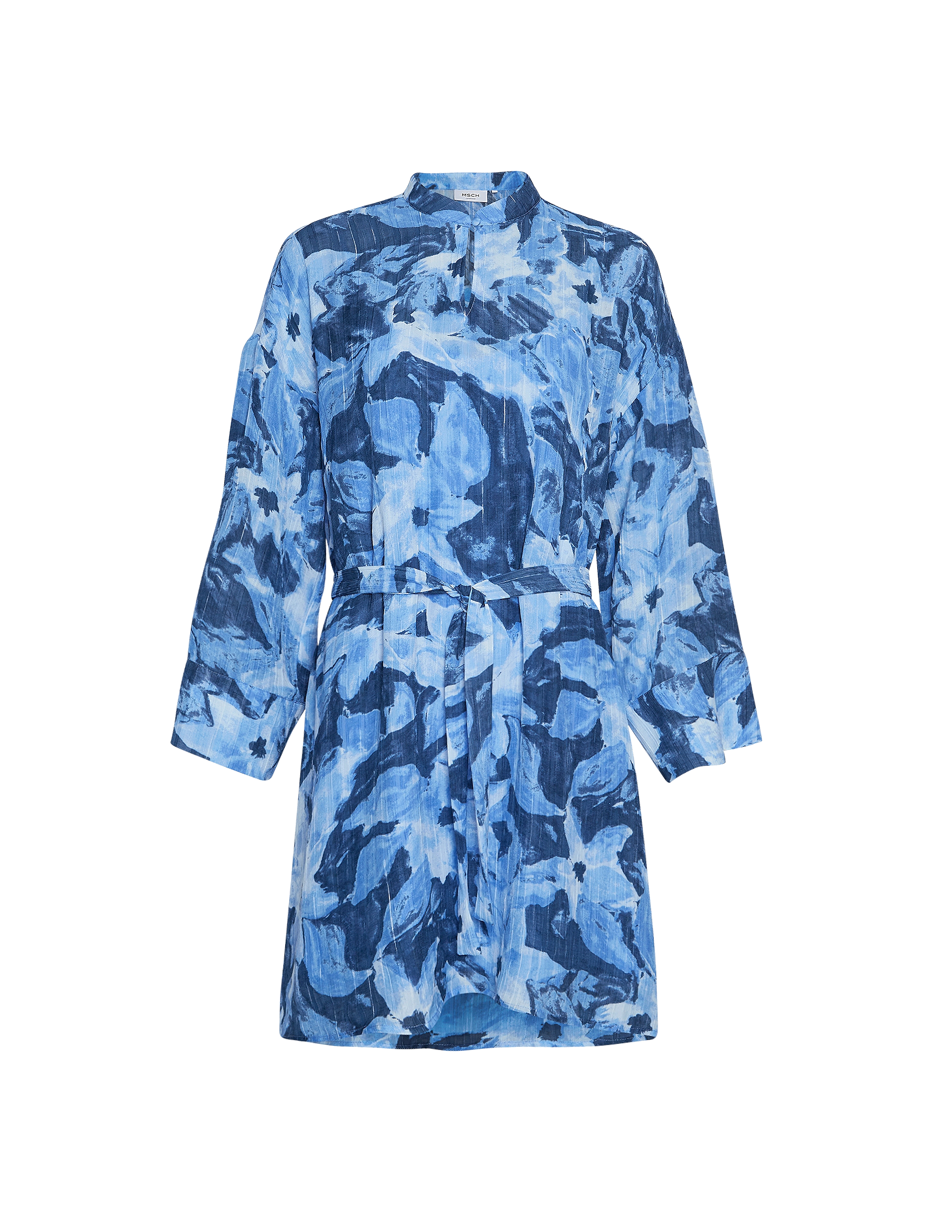 MSCH Copenhagen MSCHLaurisia Short Dress AOP - Riided - AZURINE FLOWER / blue