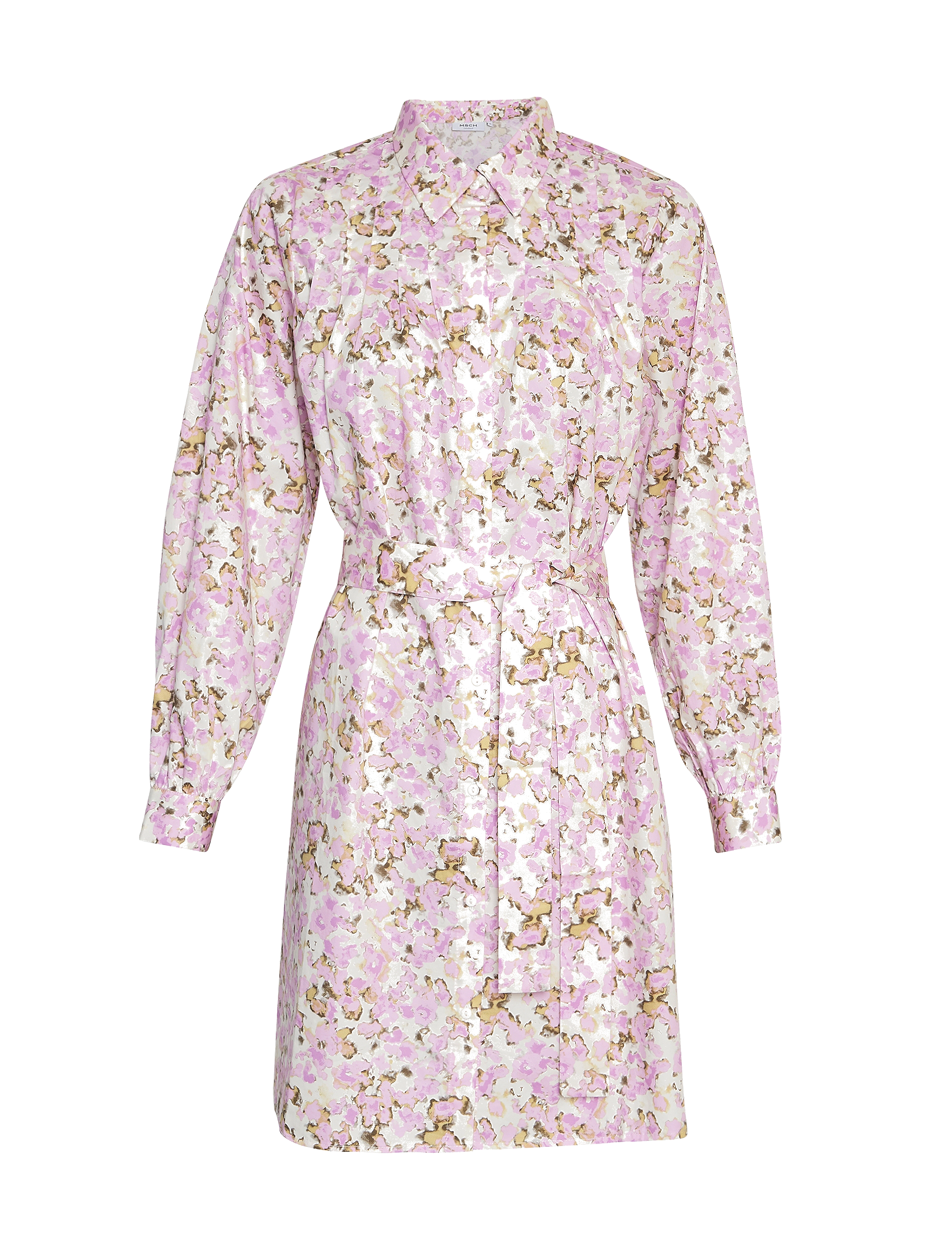 MSCH Copenhagen MSCHNathalina Ladonna Shirt Dress AOP - Kläder - VIO TULLE FLW / pink/rose